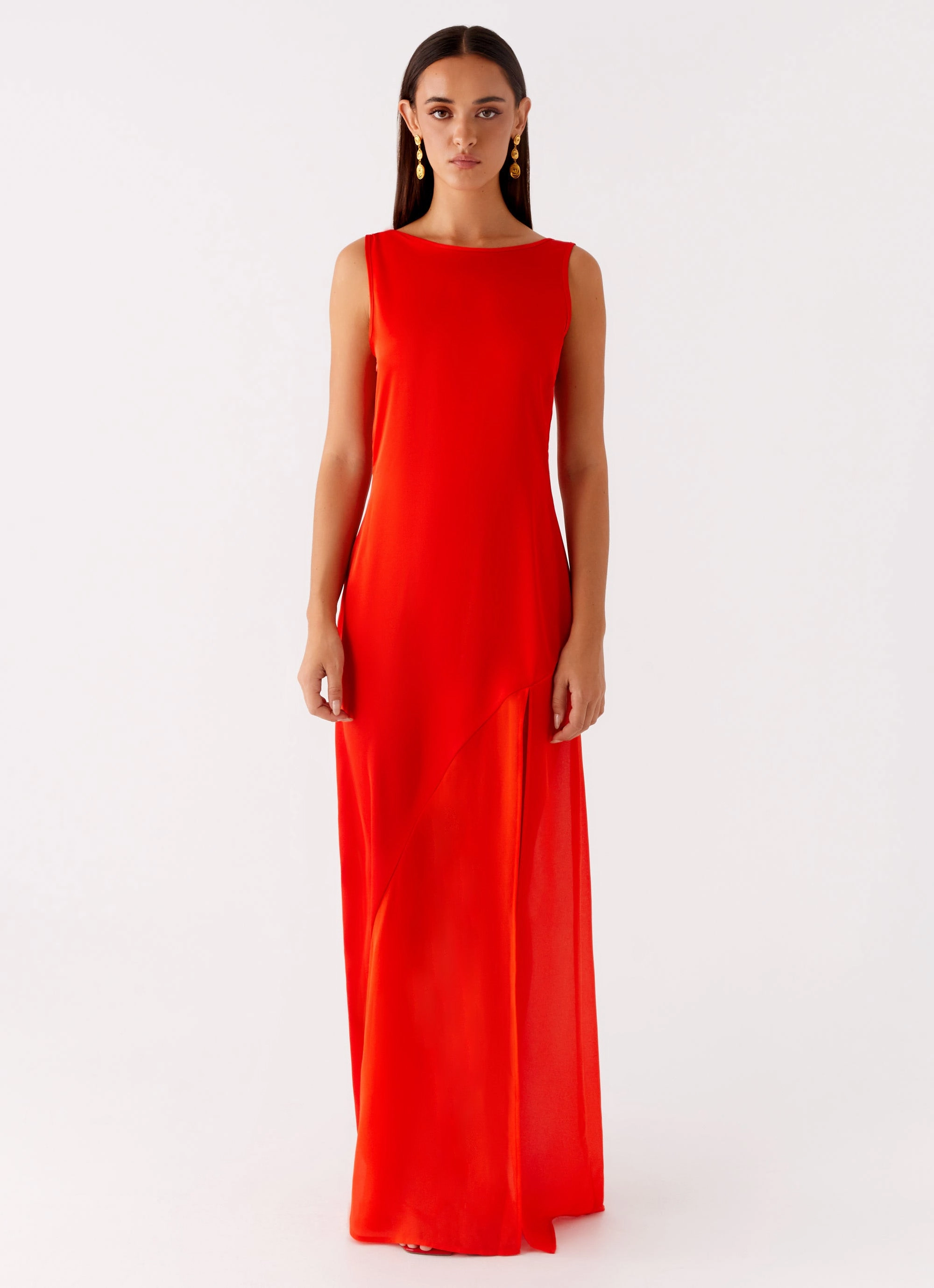 Ramiro Maxi Dress - Red SeamlessConstruction Cool Fabric