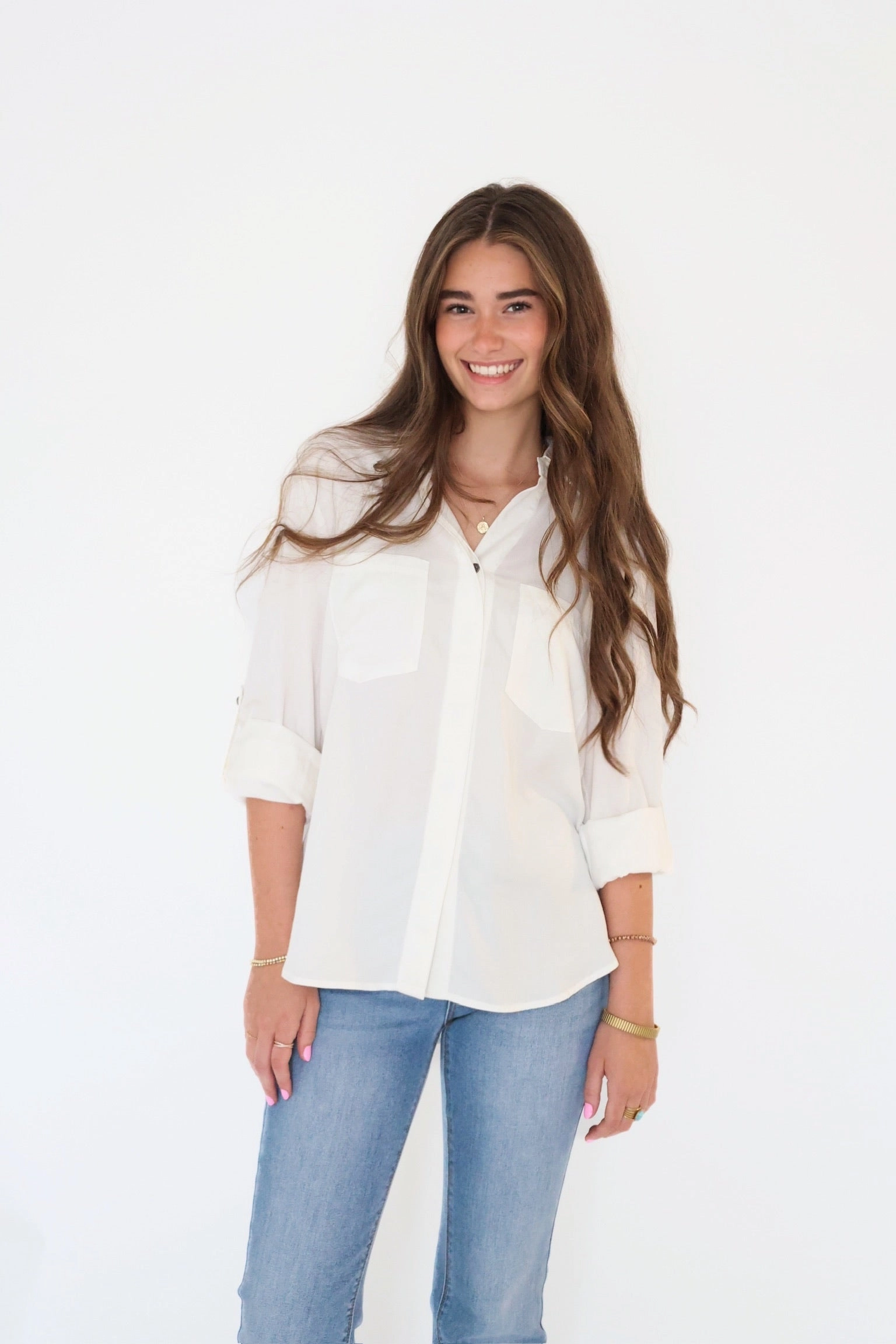 Elise Tencel Top- Off White Eco Friendly Material