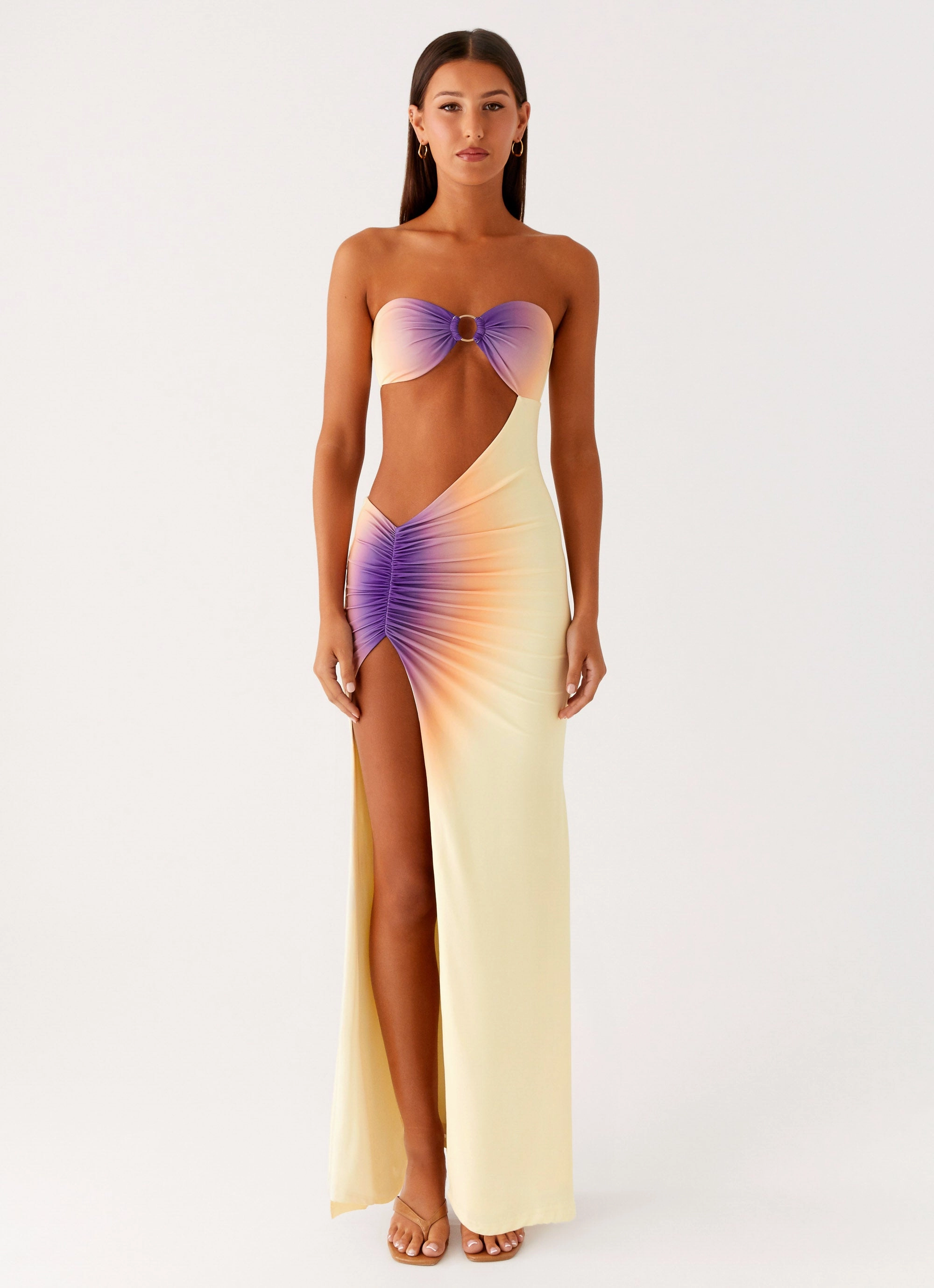 Ellisah Ombre Maxi Dress - Sunrise Ombre Fresh Aesthetic Sleek Cut