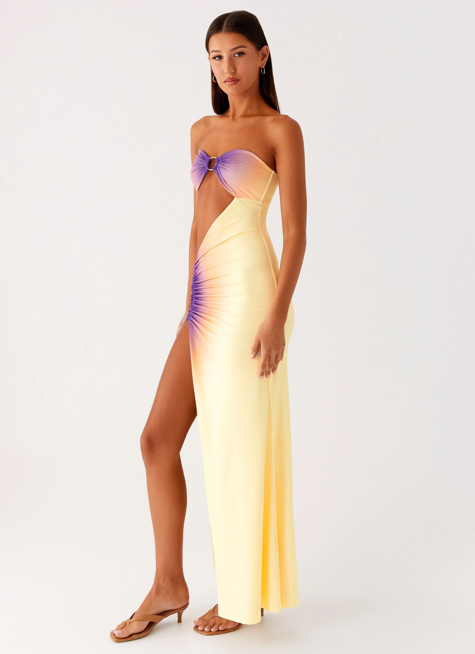 Cozy Balance Ellisah Ombre Maxi Dress - Sunrise Ombre