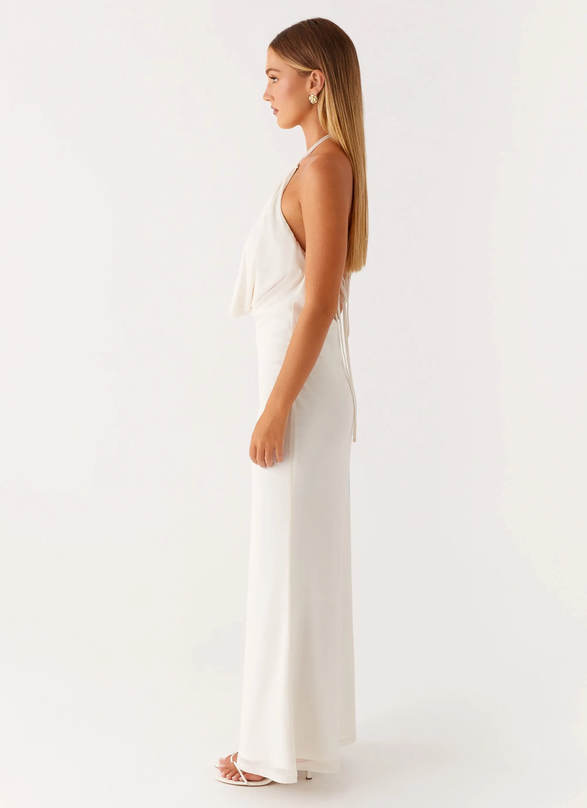 Elo Maxi Dress - Ivory Workwear Approved Fast Drying
