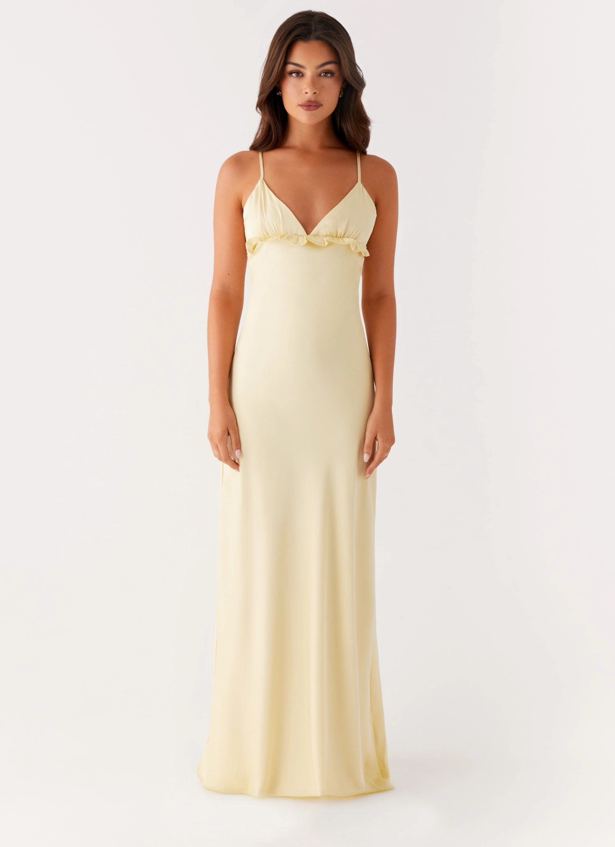 Elegant Tailoring Mix-And-Match Elona Maxi Dress - Baby Yellow