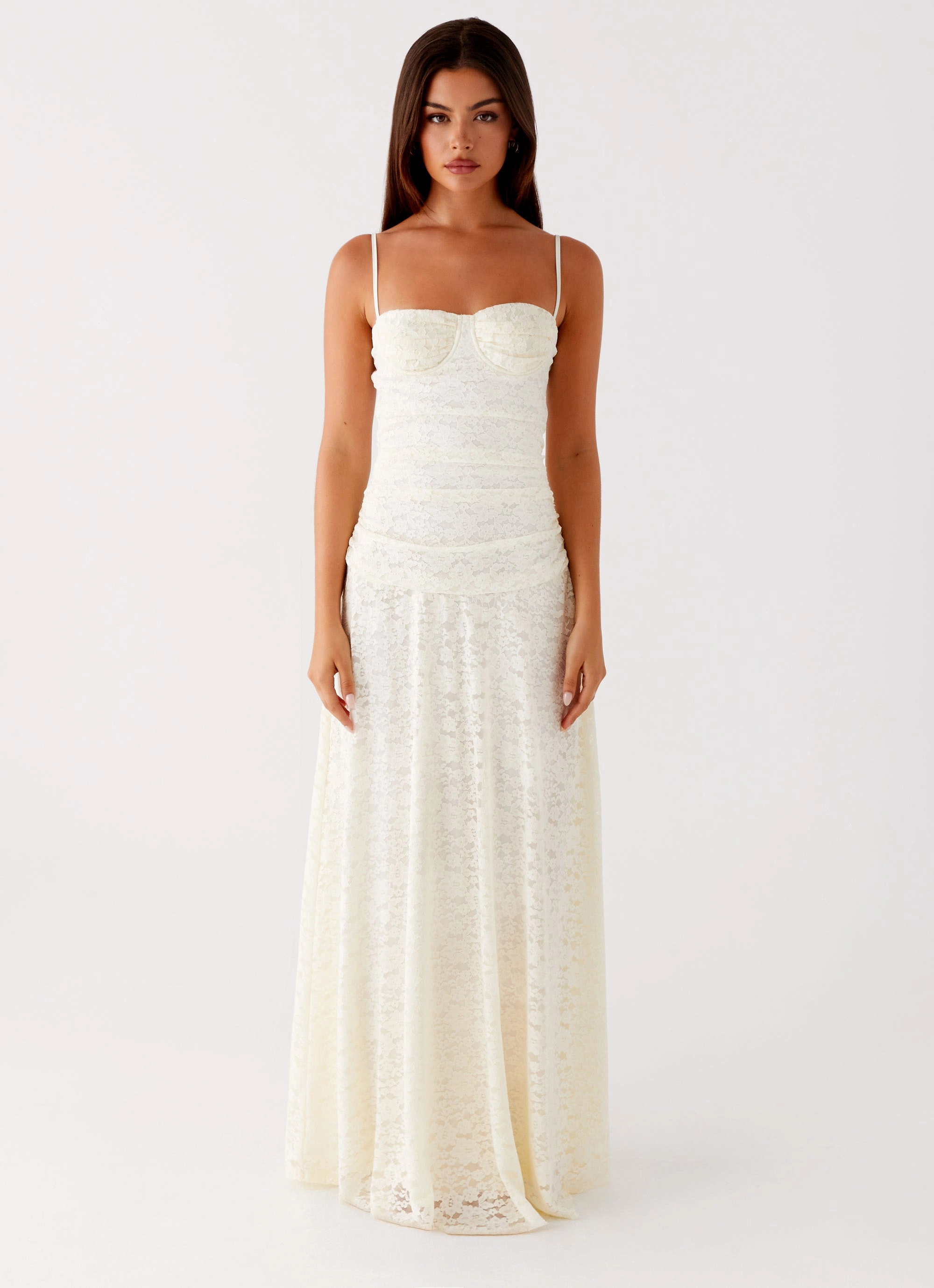 Elsa Maxi Dress - Ivory soft look Seasonal Wear