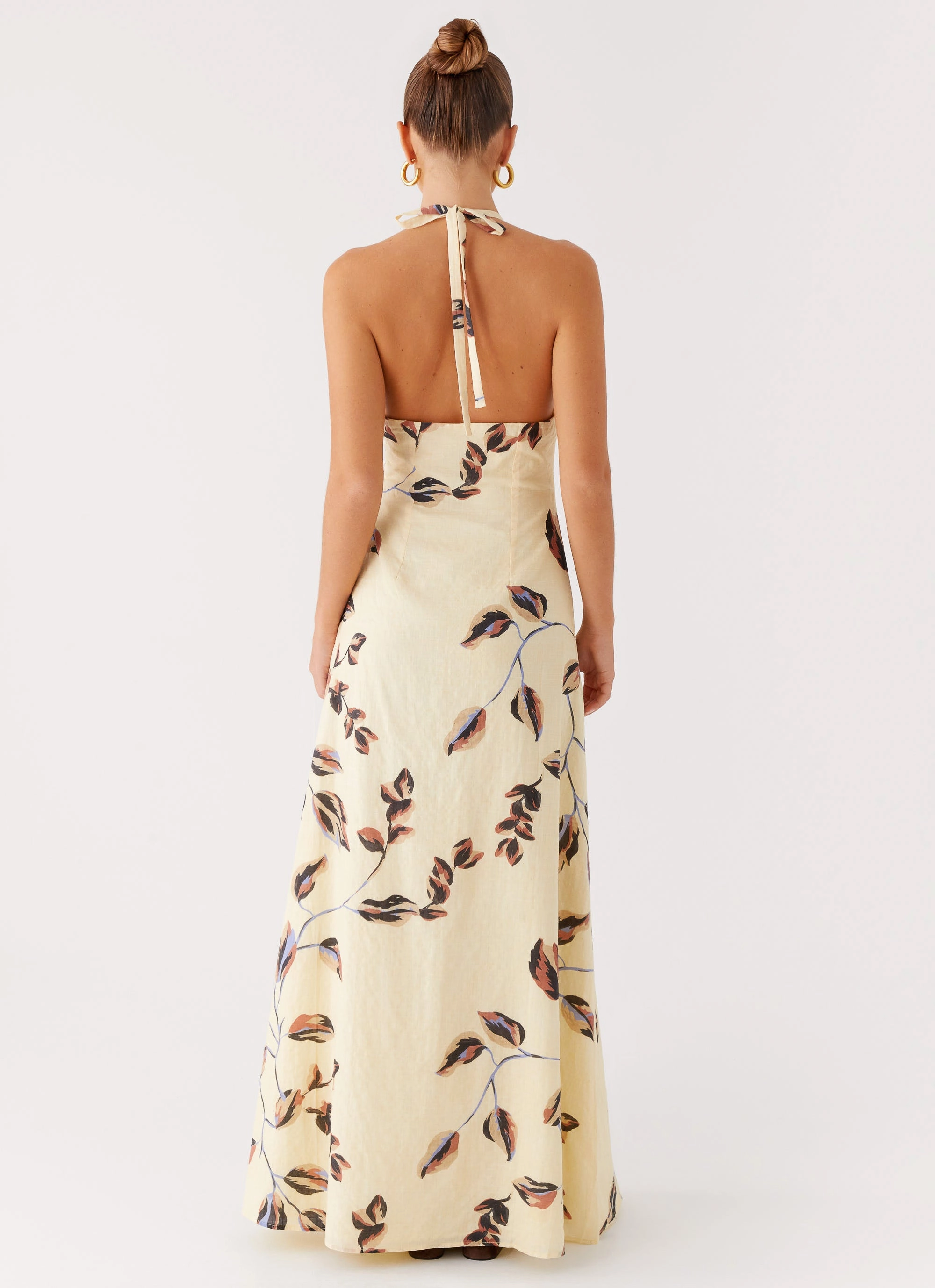 Elvina Halter Neck Maxi Dress - Buttercream Bliss solo wear Everyday Piece