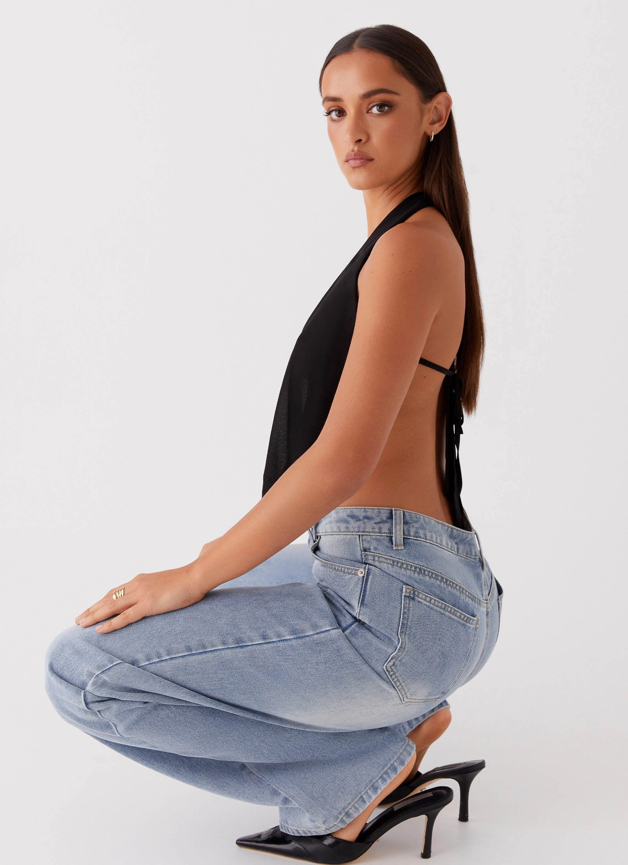 HighElasticity EcoFriendlyDye Elysia Chiffon Top - Black