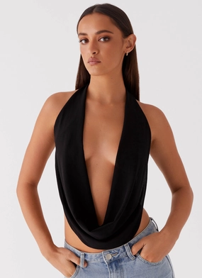 Elysia Chiffon Top - Black Premium Touch Elysia Chiffon Top - Black Ethically Sourced Material