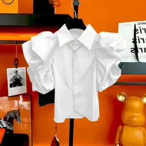 EM Lantern Sleeve Slim Shirt
