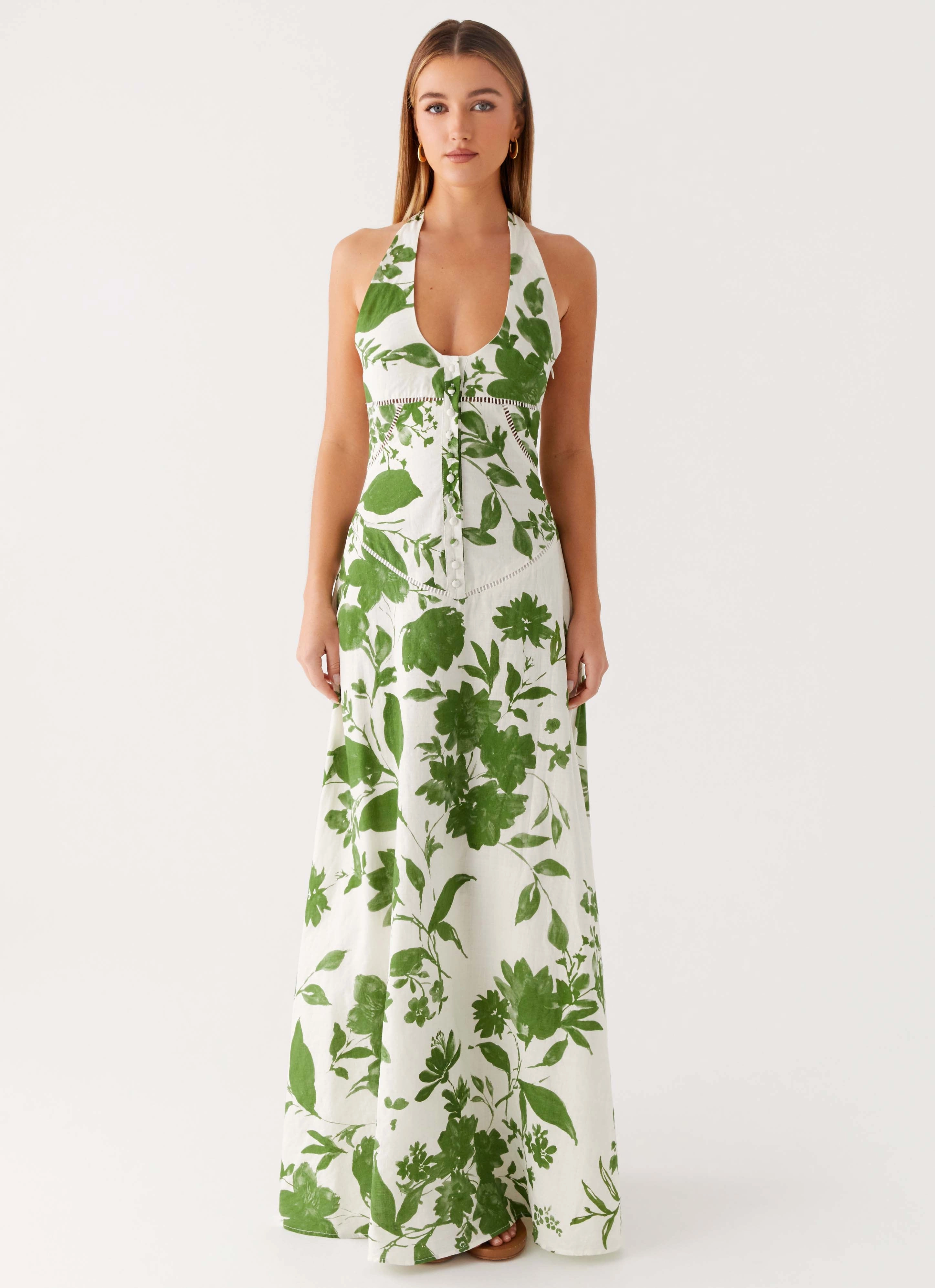 Street Mode Ember Valley Maxi Dress - Verdant Bloom