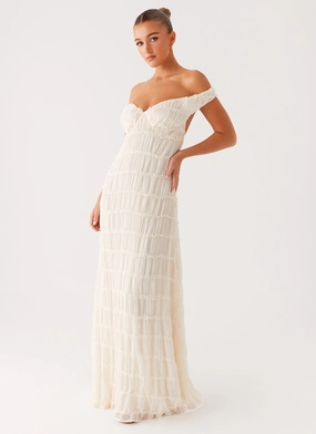 Embrace Maxi Dress - Ivory Salsa Ready Stain-Guard-Finish Embrace Maxi Dress - Ivory