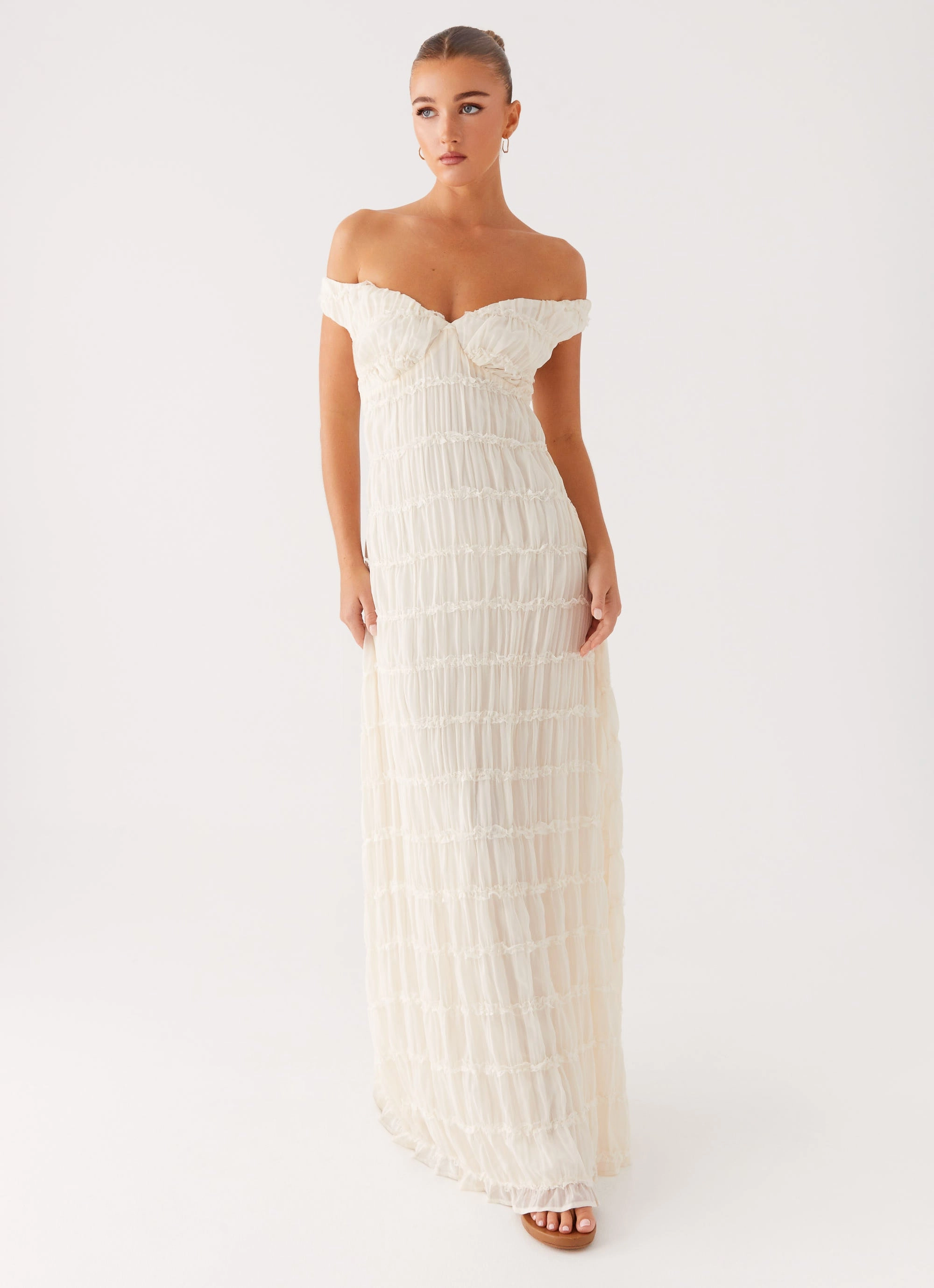 Flared-Hem Embrace Maxi Dress - Ivory