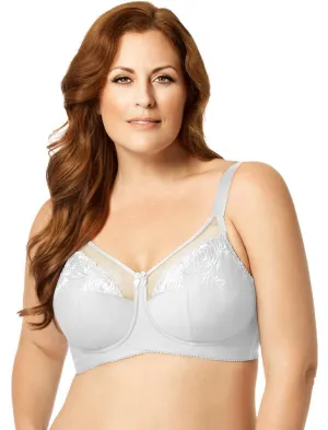Embroidered Microfiber Soft cup ELILA BRA White Style: 1301