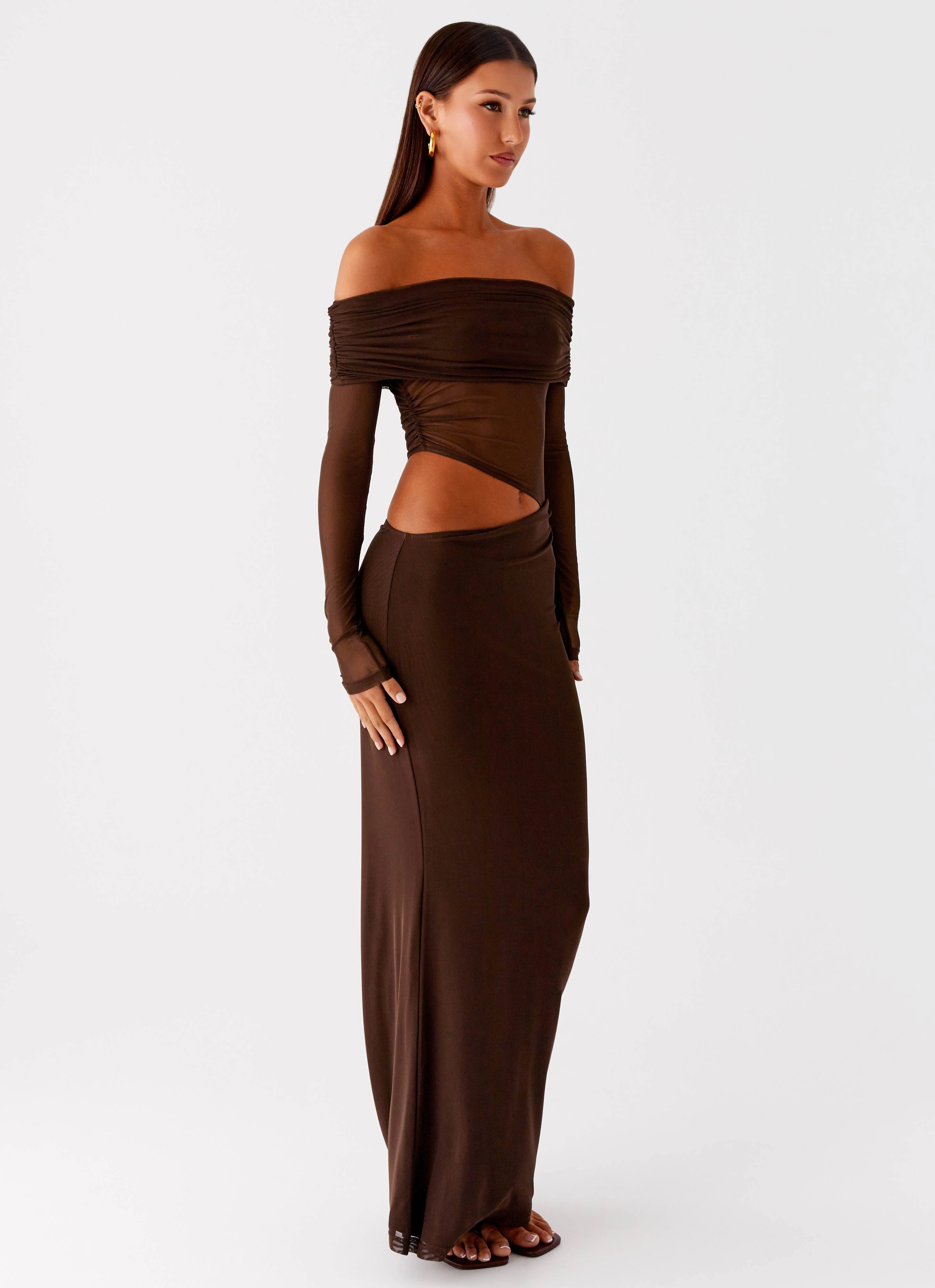 Night Charm Emery Maxi Dress - Chocolate
