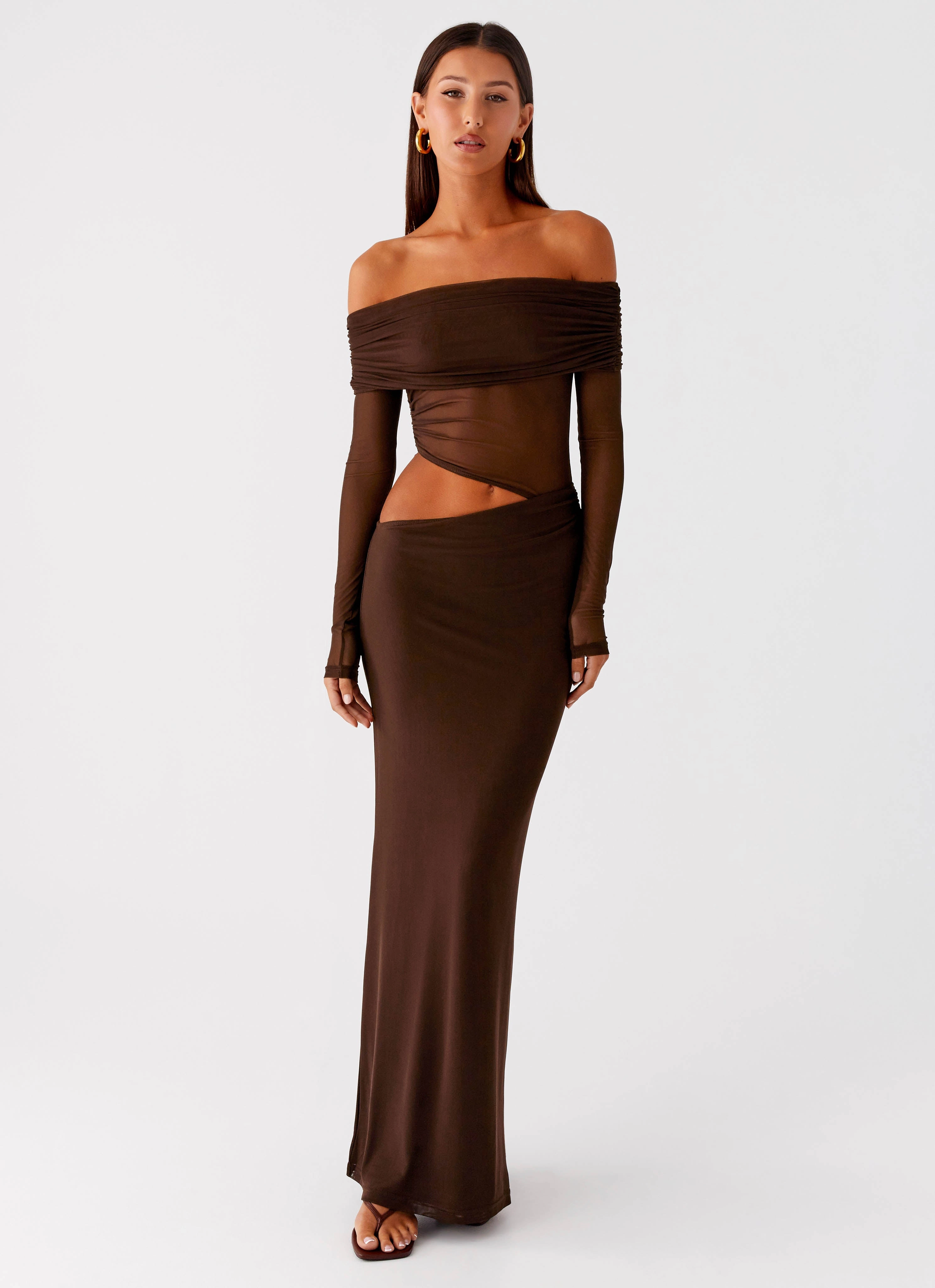 Emery Maxi Dress - Chocolate Soft and Smooth Calm Beauty
