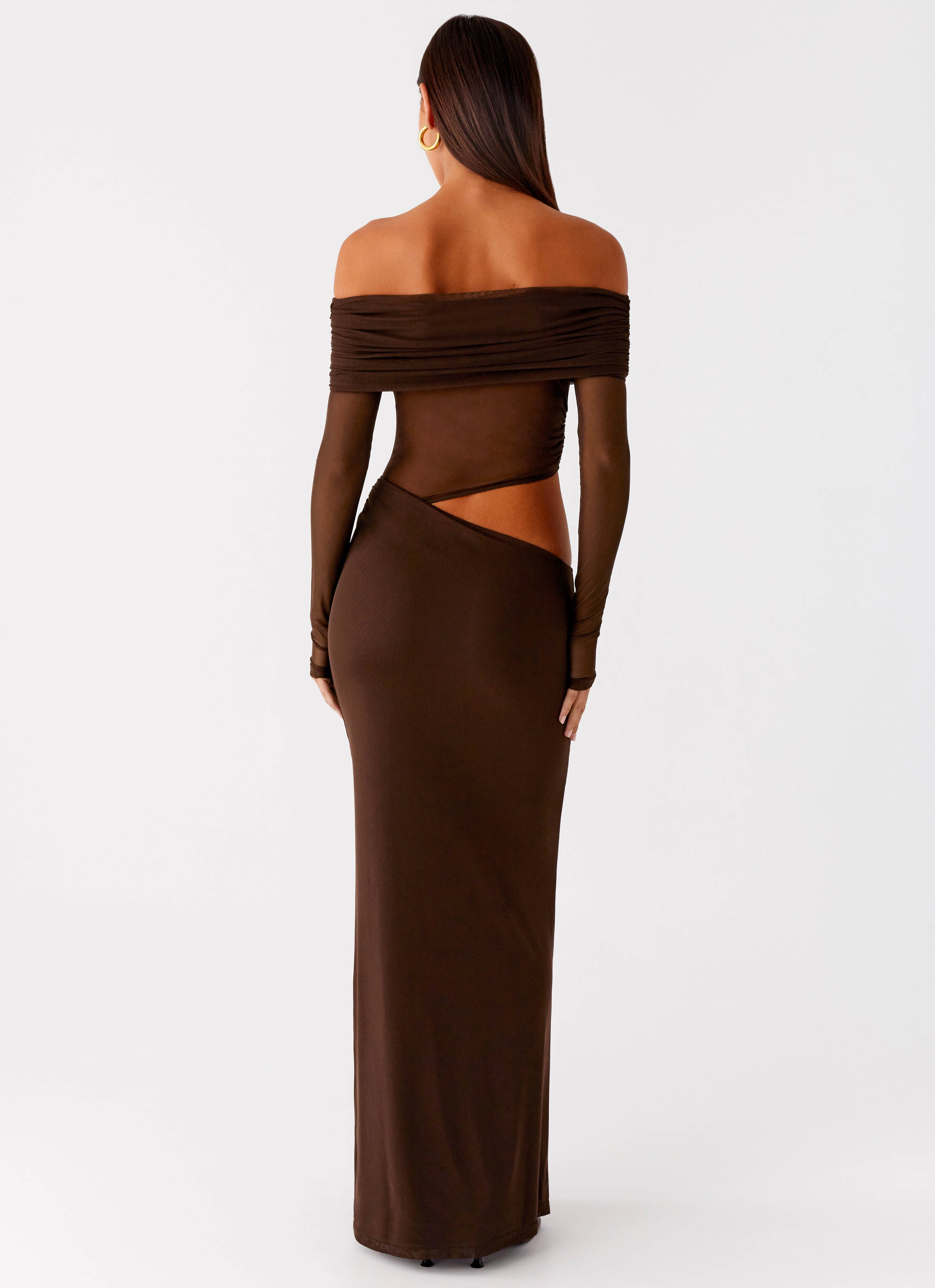 Emery Maxi Dress - Chocolate Heart Glow Airy Movement