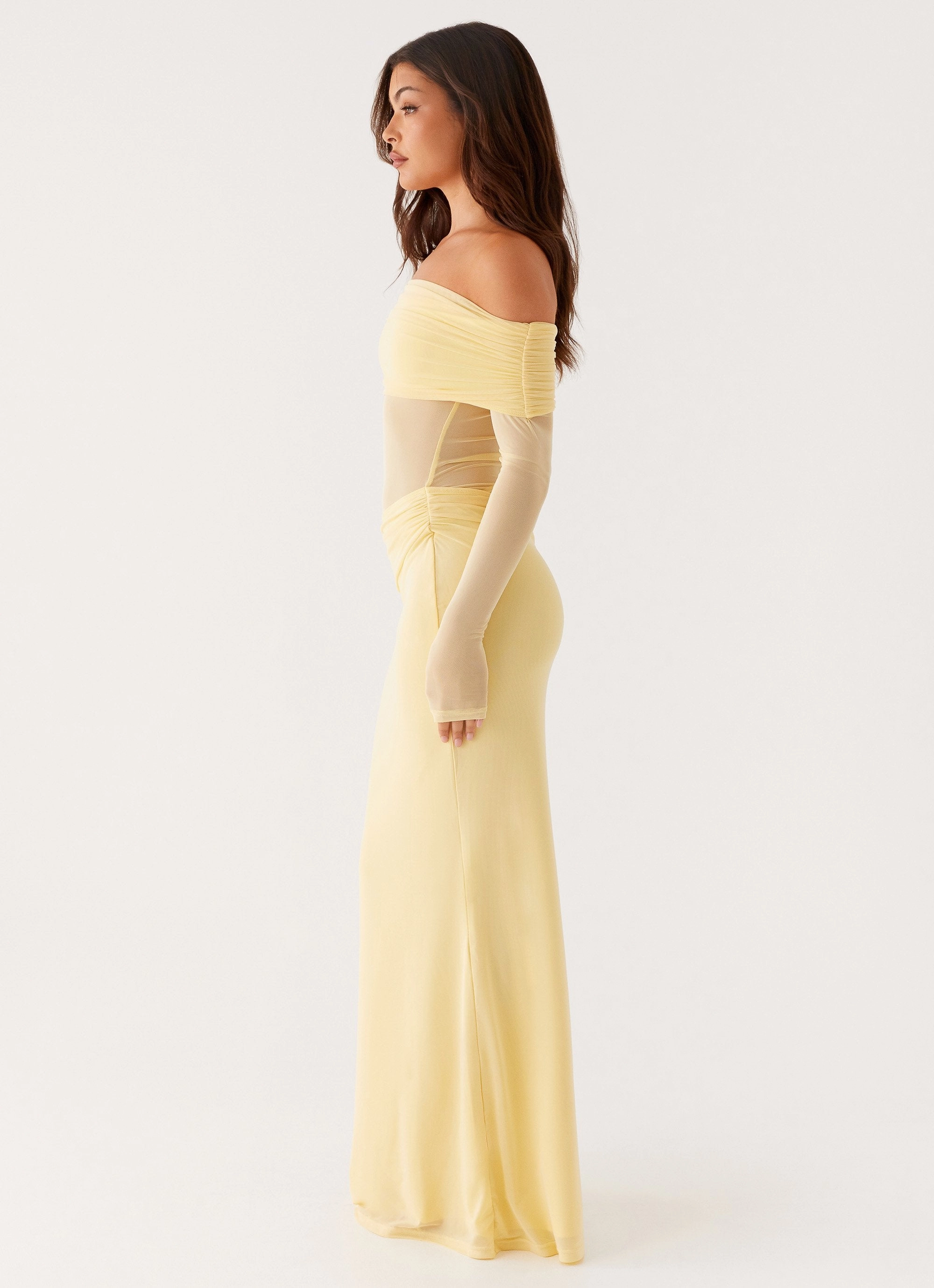 Polite Color Light Weave Emery Maxi Dress - Yellow
