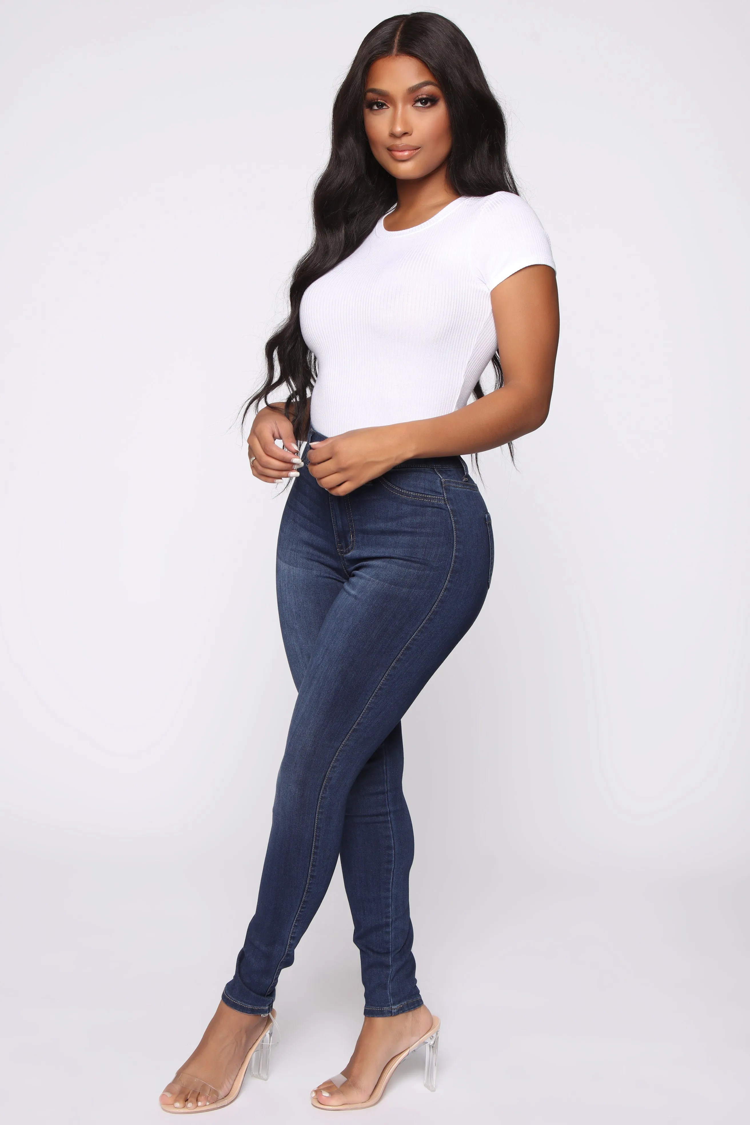Emma Super Stretch High Rise Skinny Jean - DarkDenim