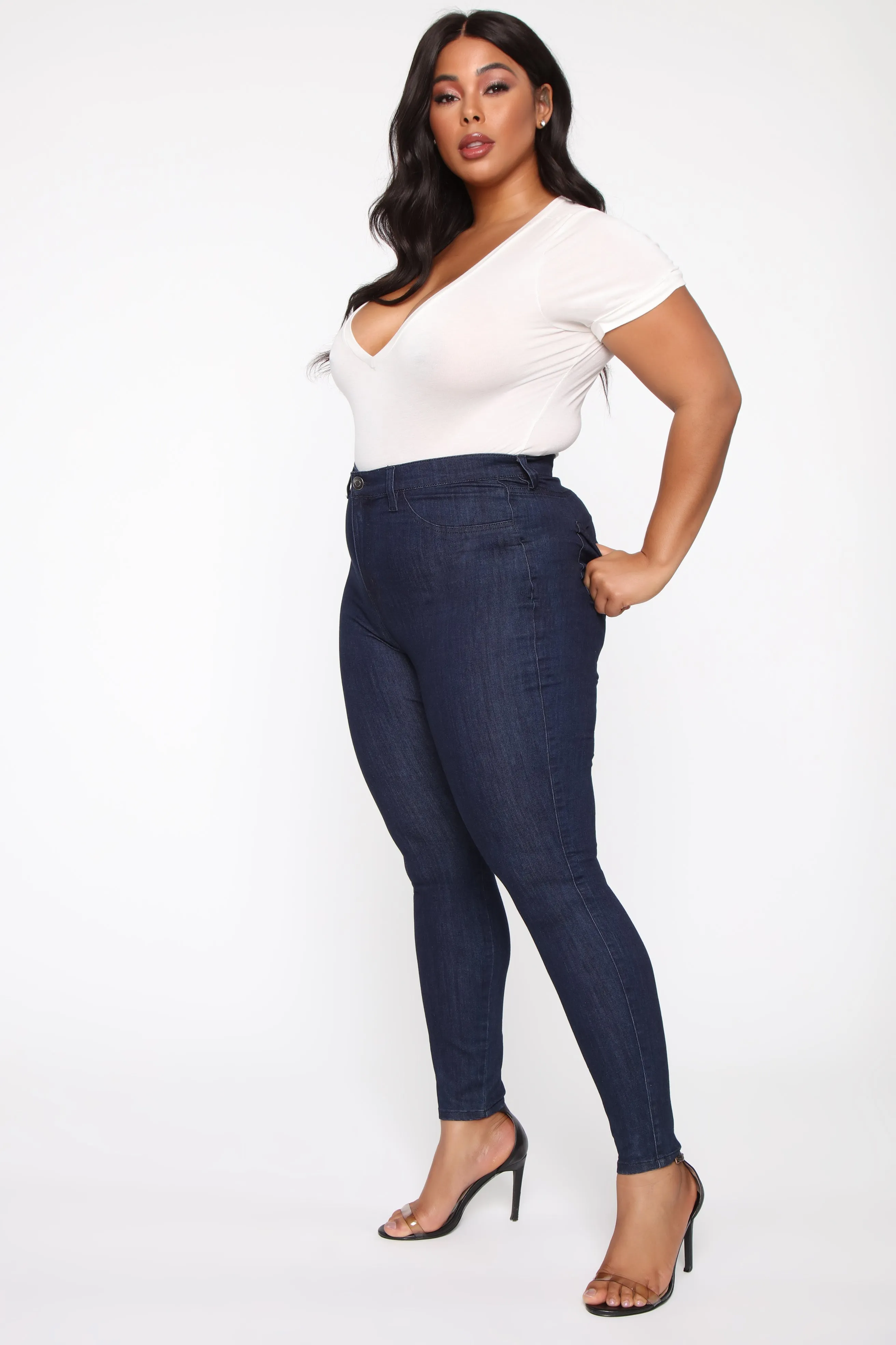 Emma Super Stretch High Rise Skinny Jean - DarkDenim