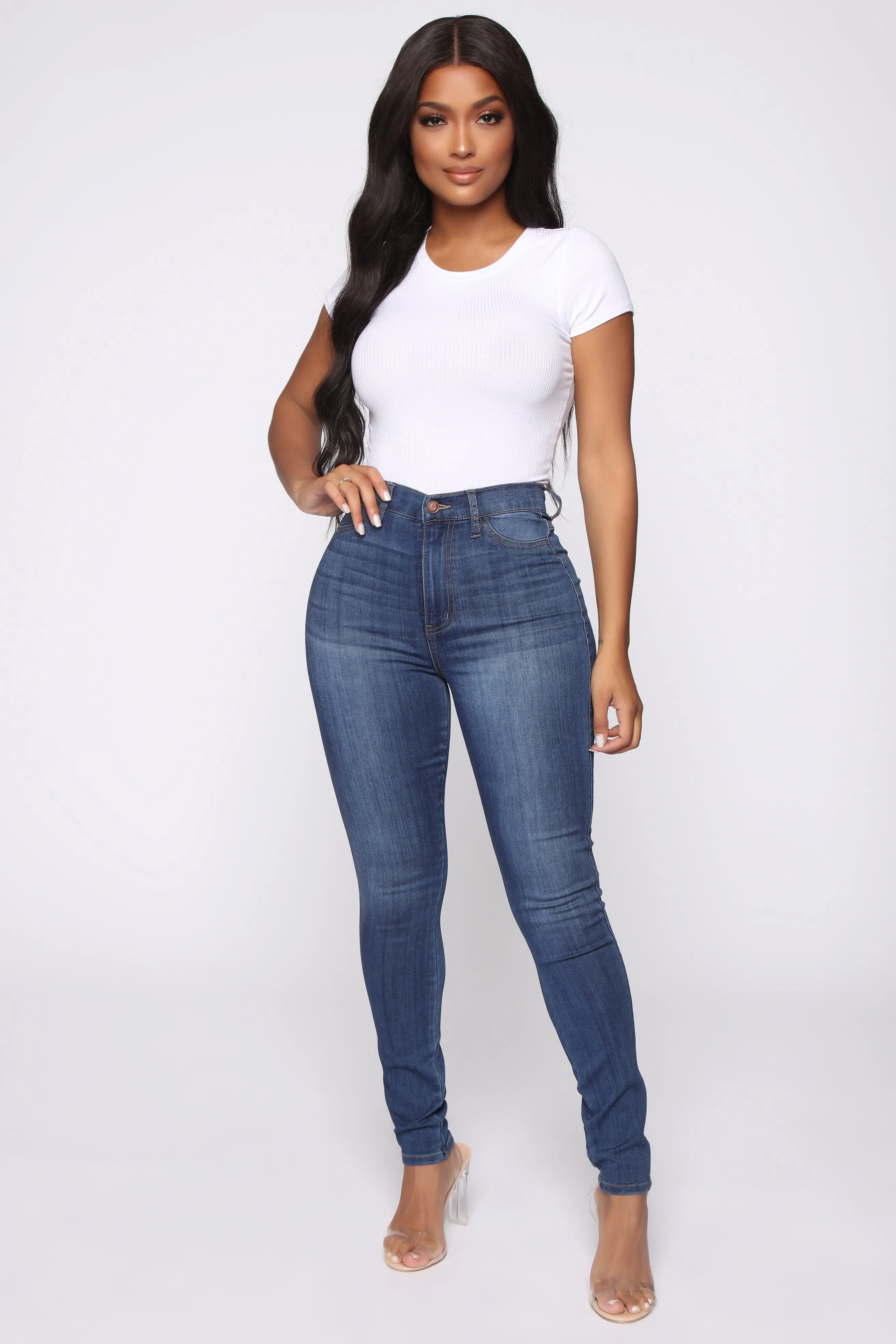 Emma Super Stretch High Rise Skinny Jean - DarkDenim