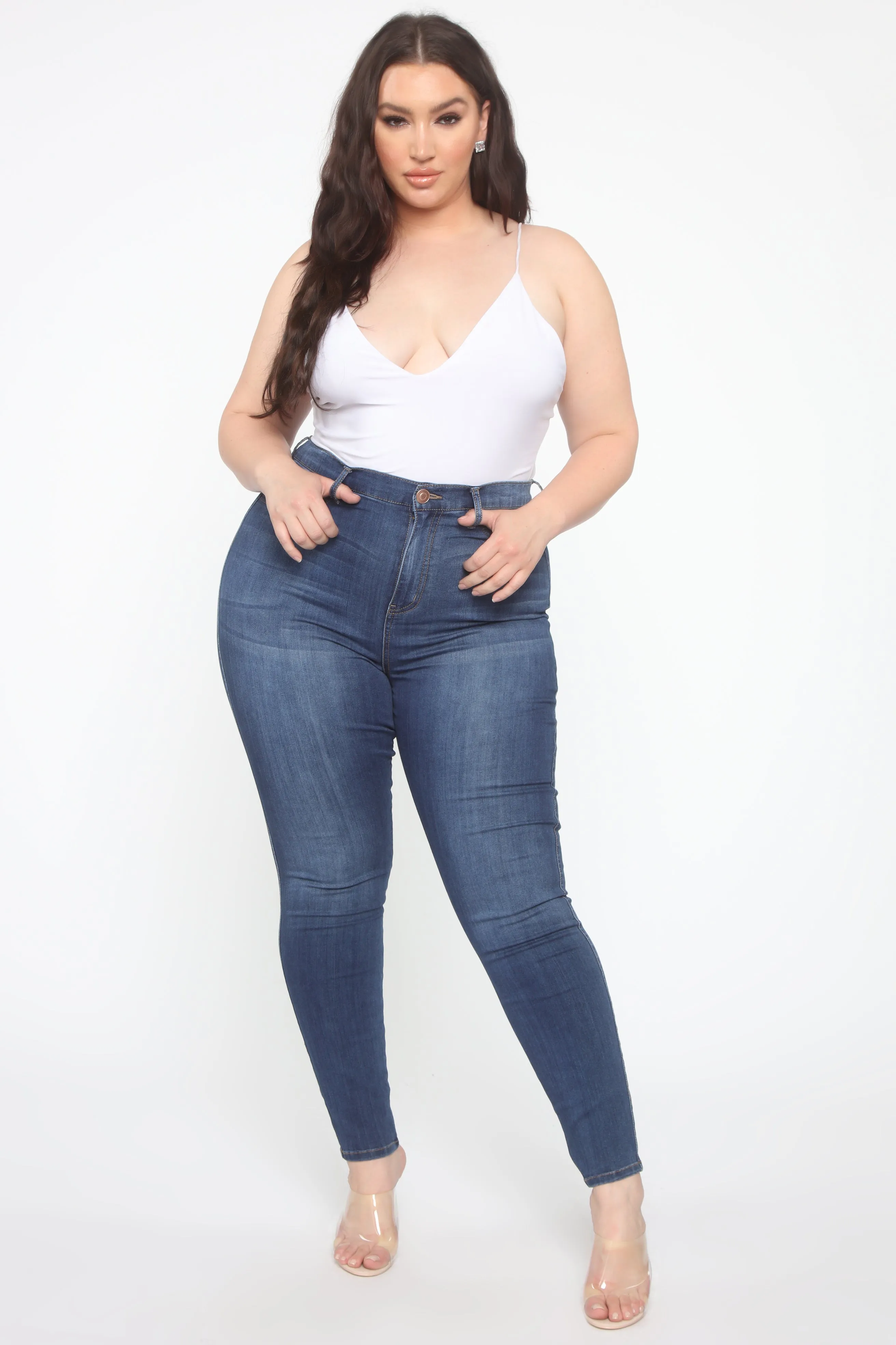 Emma Super Stretch High Rise Skinny Jean - DarkDenim