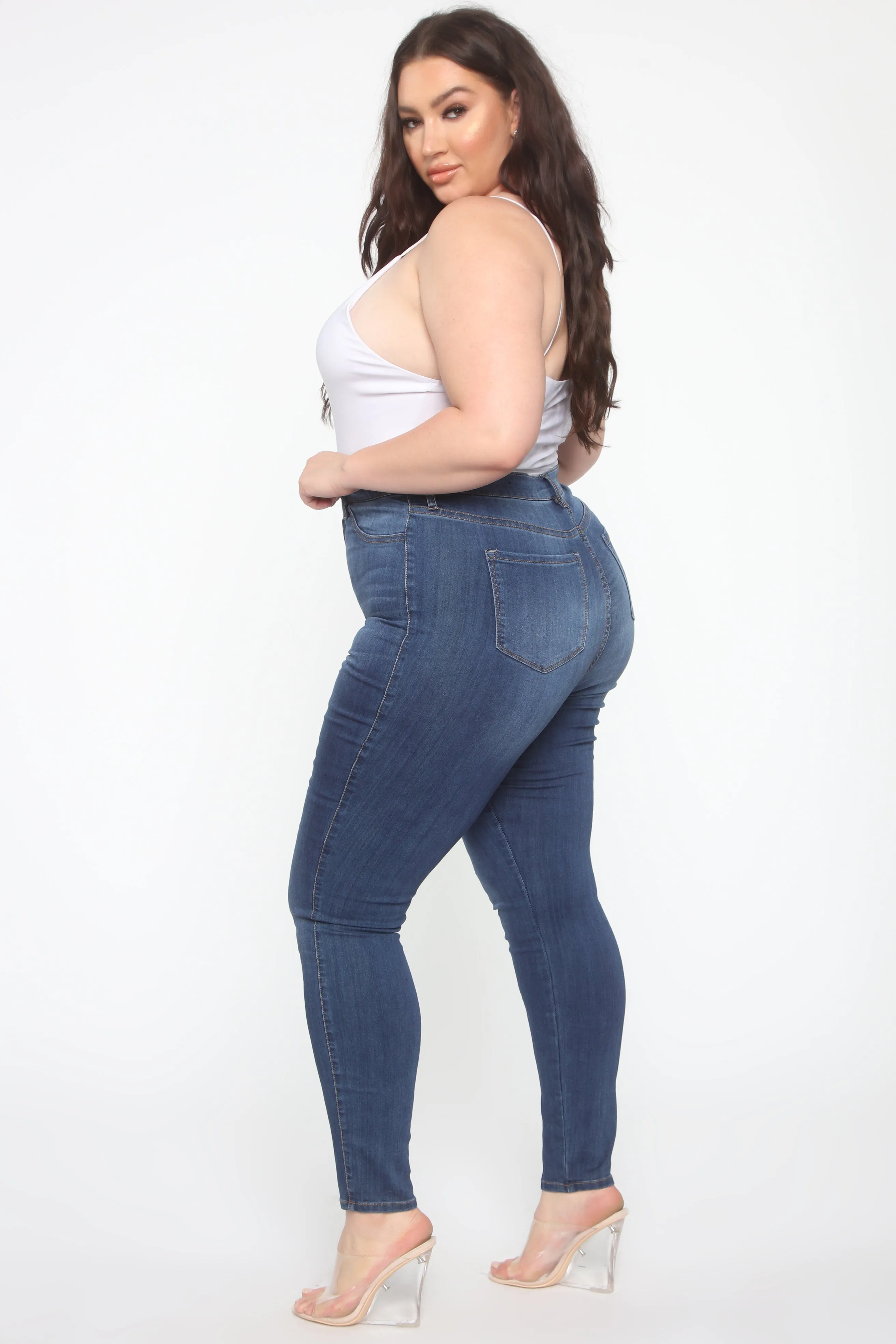 Emma Super Stretch High Rise Skinny Jean - DarkDenim