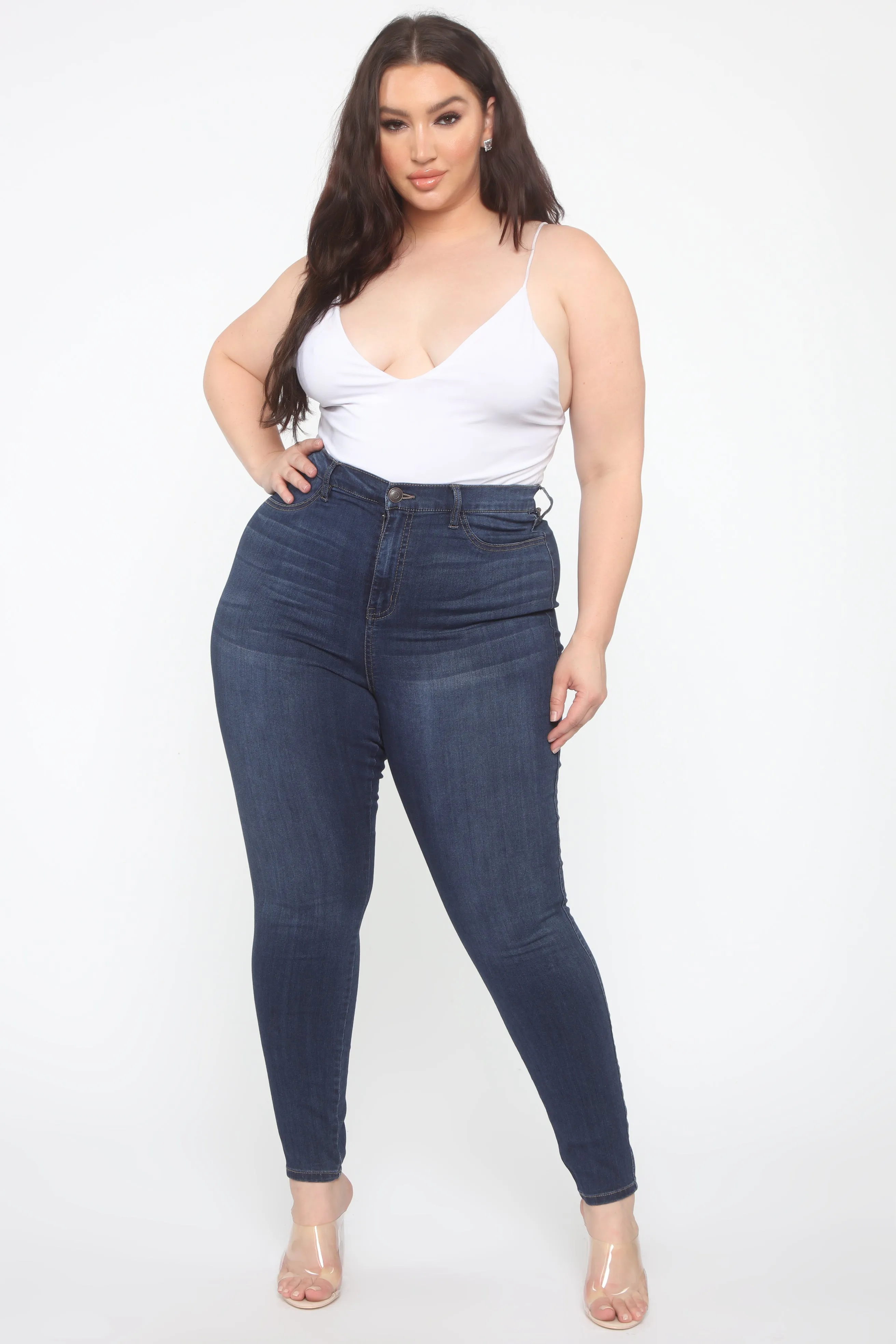 Emma Super Stretch High Rise Skinny Jean - DarkDenim