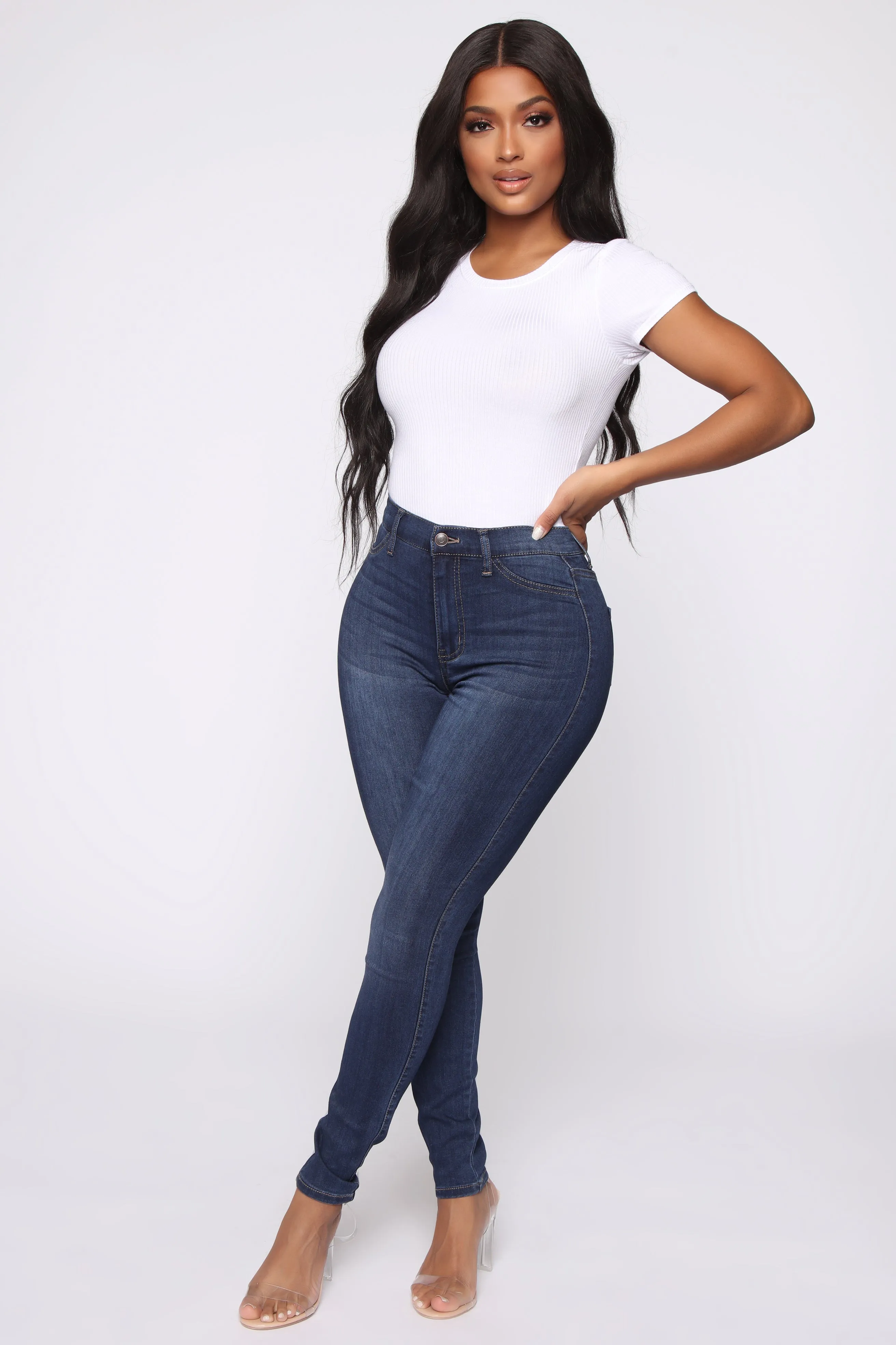 Emma Super Stretch High Rise Skinny Jean - DarkDenim