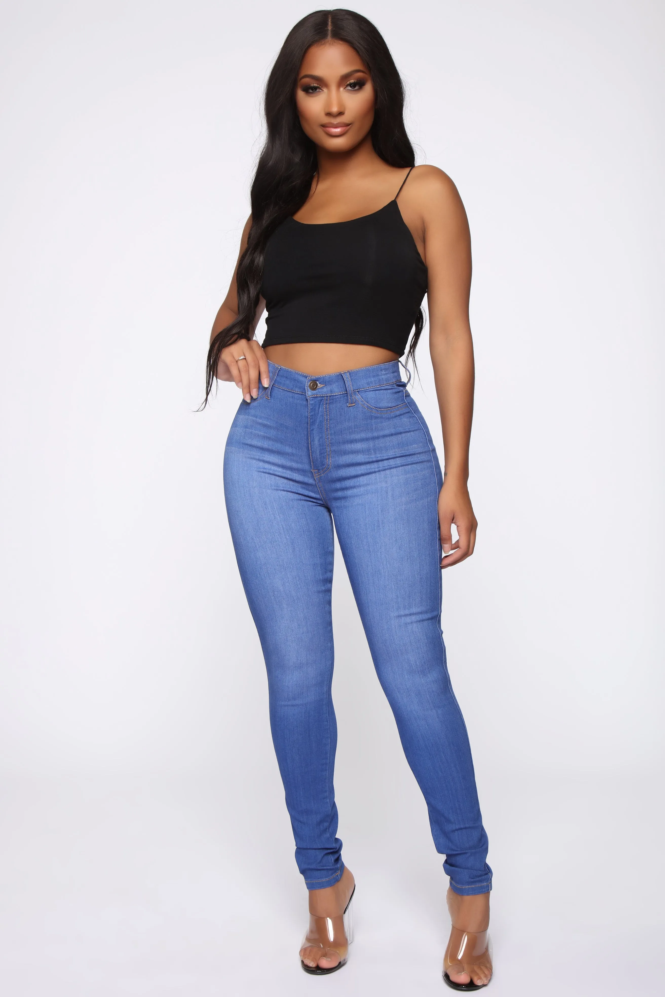 Emma Super Stretch High Rise Skinny Jean - DarkDenim