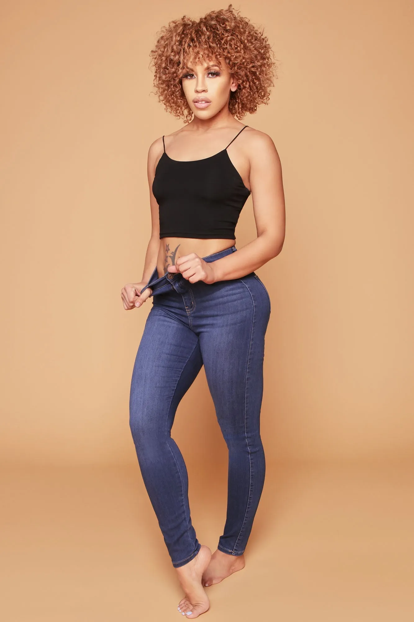 Emma Super Stretch High Rise Skinny Jean - DarkDenim