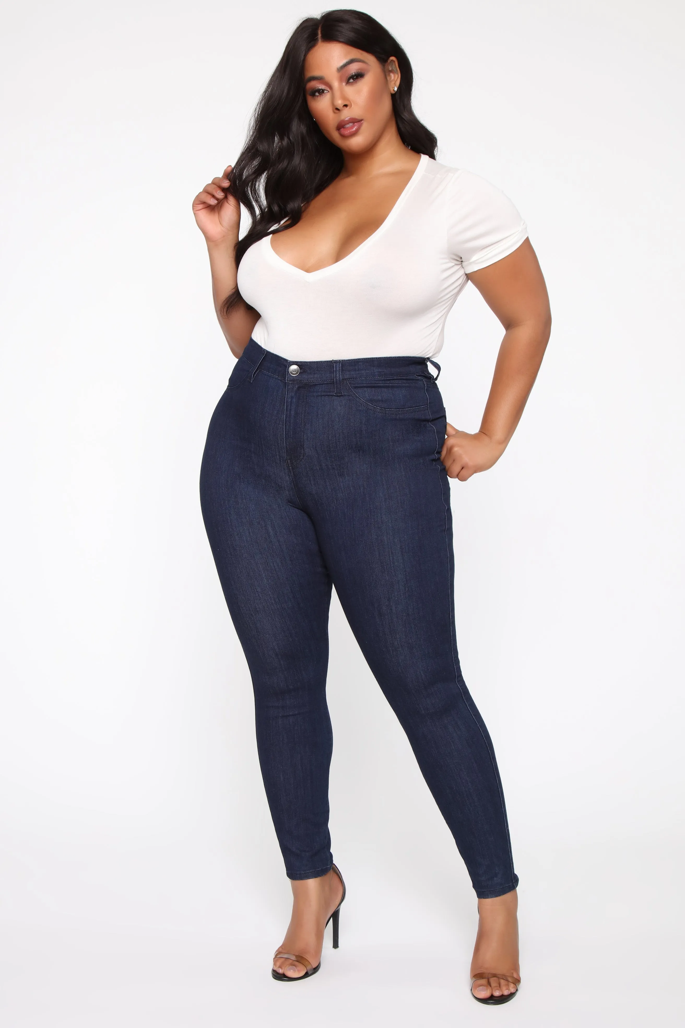 Emma Super Stretch High Rise Skinny Jean - DarkDenim