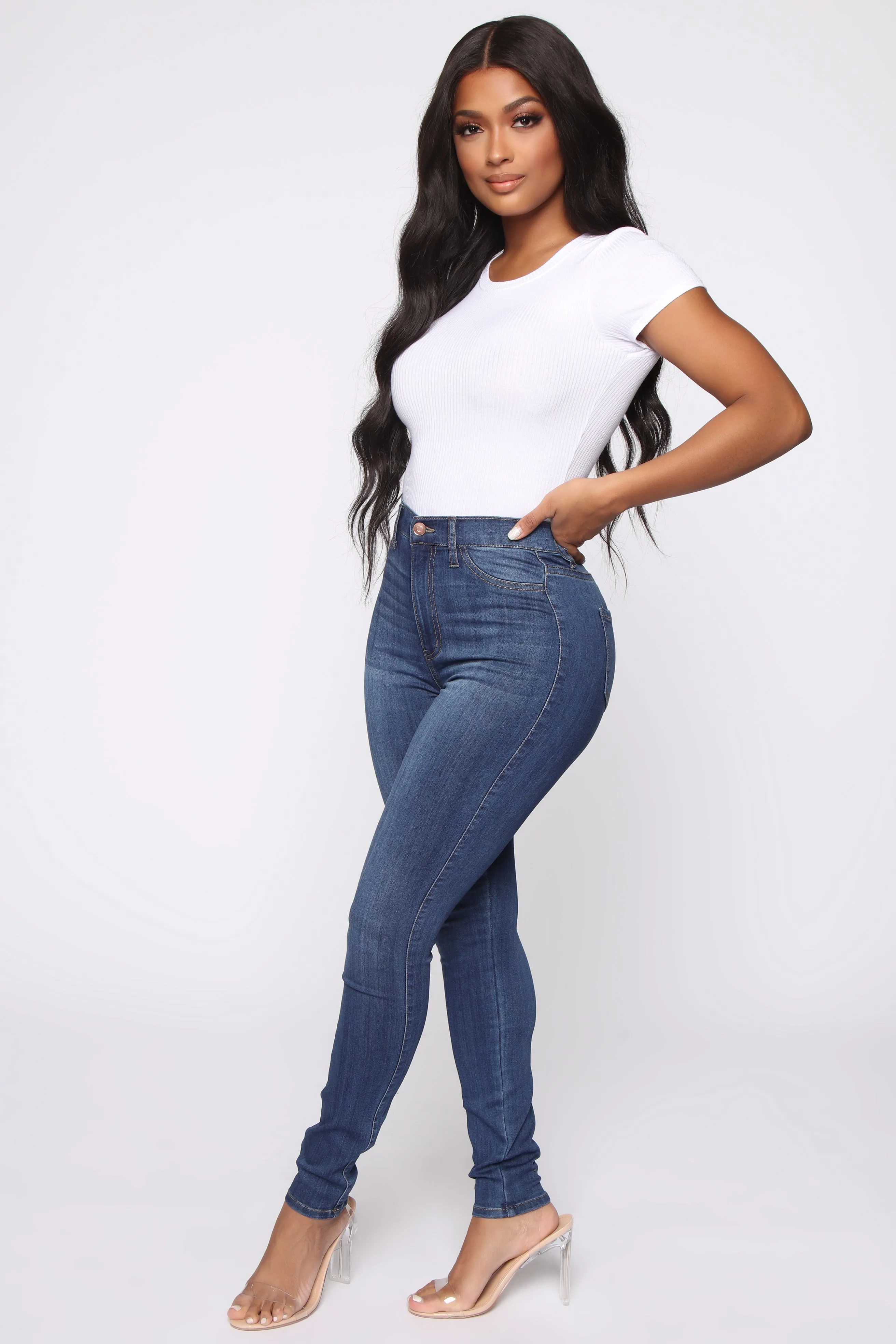 Emma Super Stretch High Rise Skinny Jean - DarkDenim