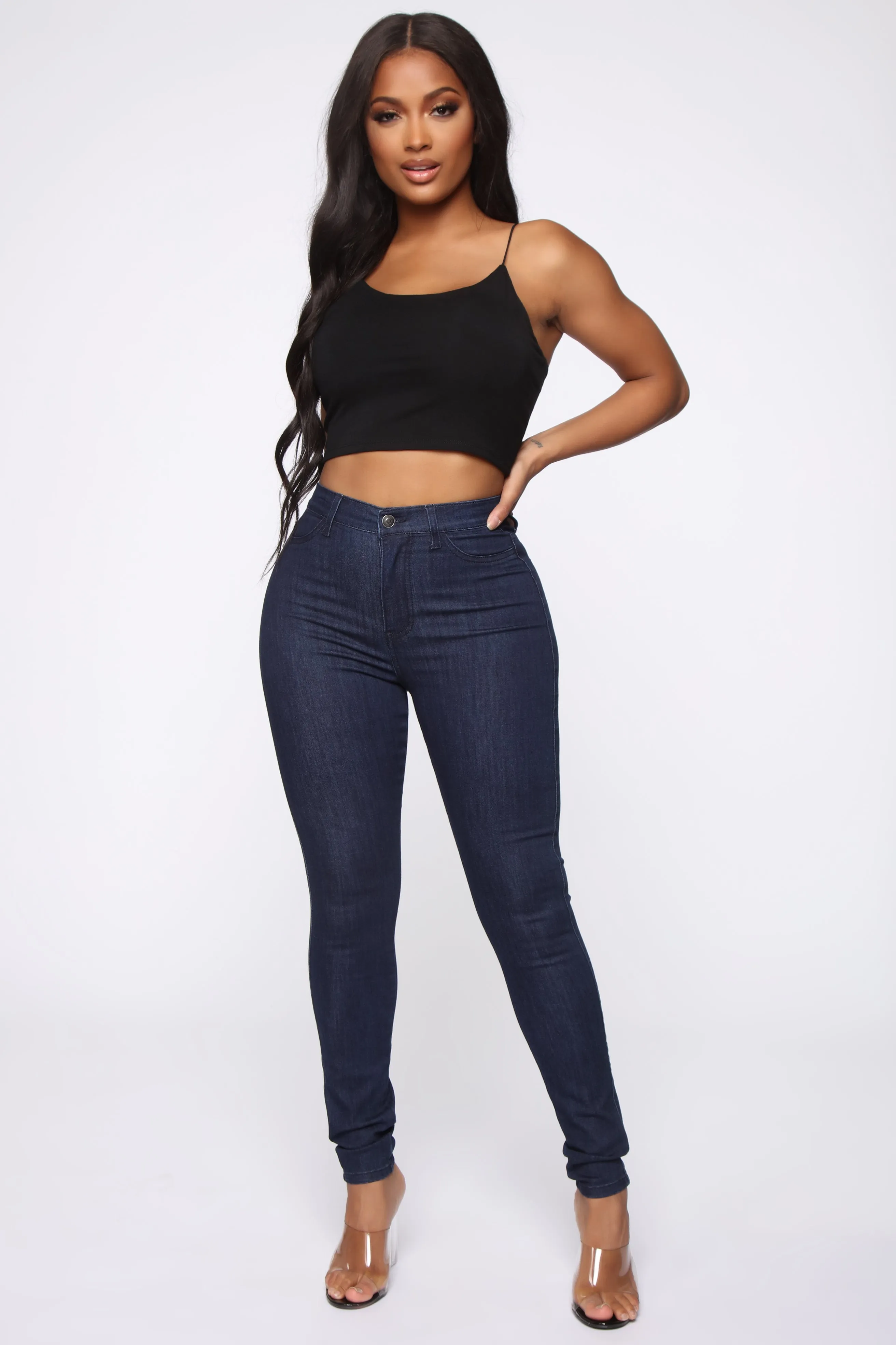 Emma Super Stretch High Rise Skinny Jean - DarkDenim