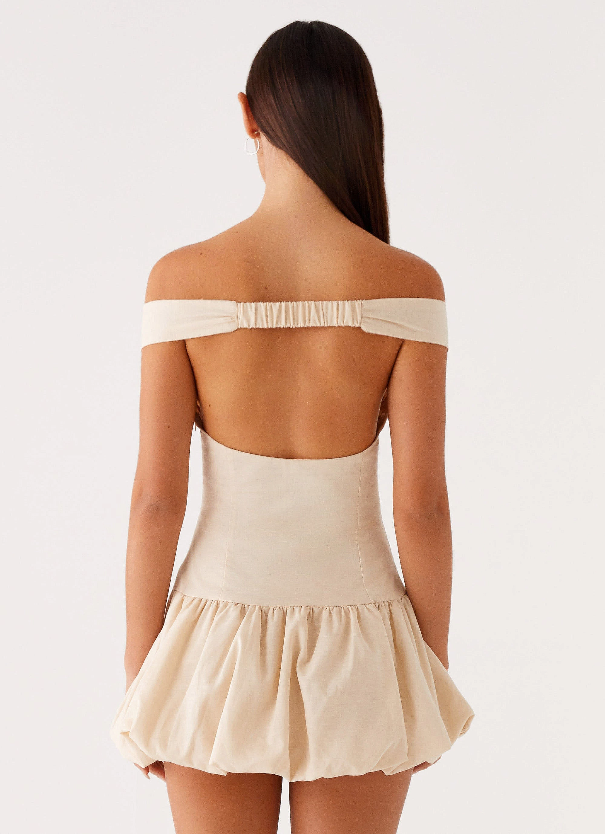 Endless Romance Off Shoulder Mini Dress - Butter Modern Appearance