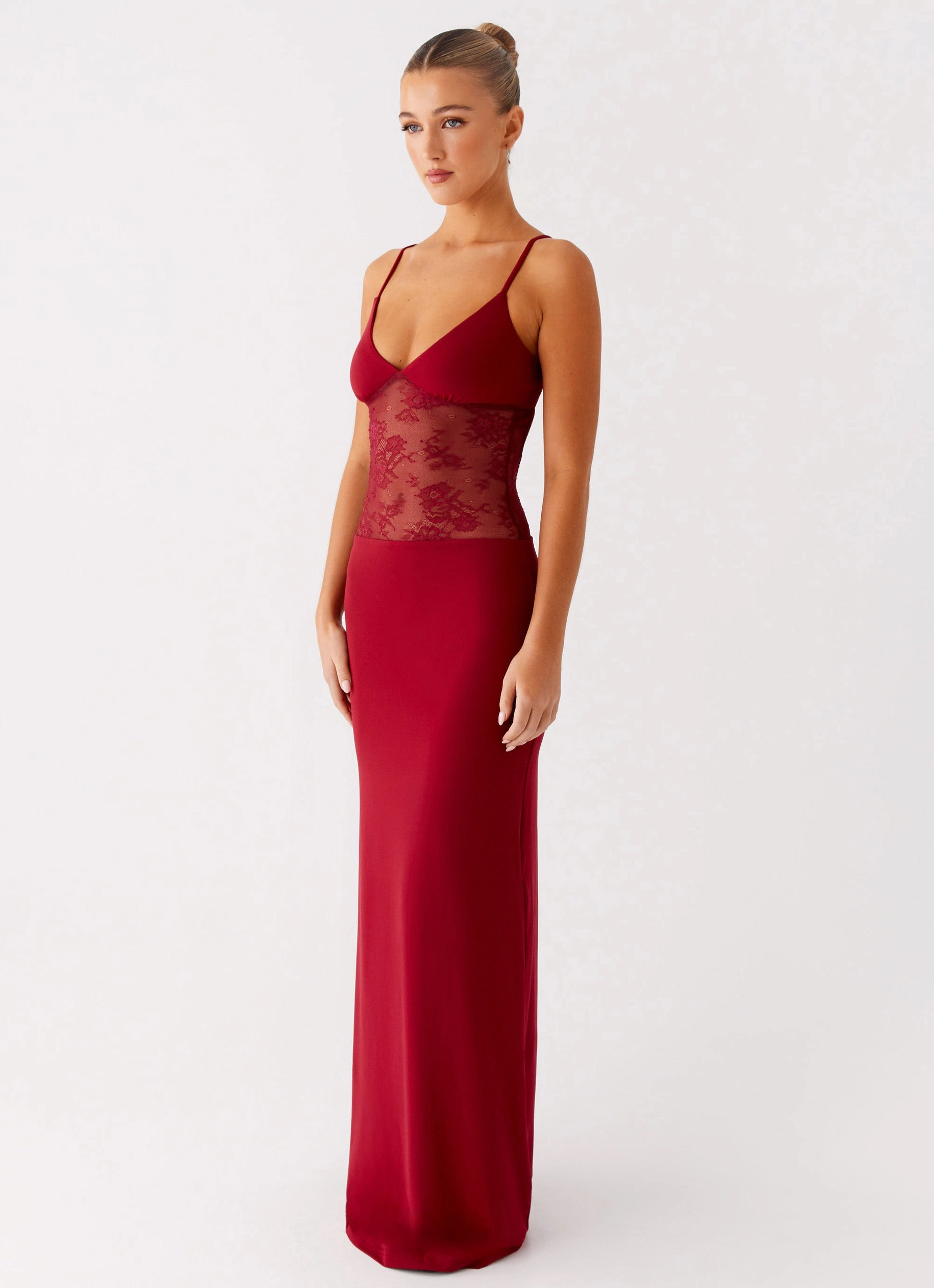 Edge Shape Envy Maxi Dress - Maroon