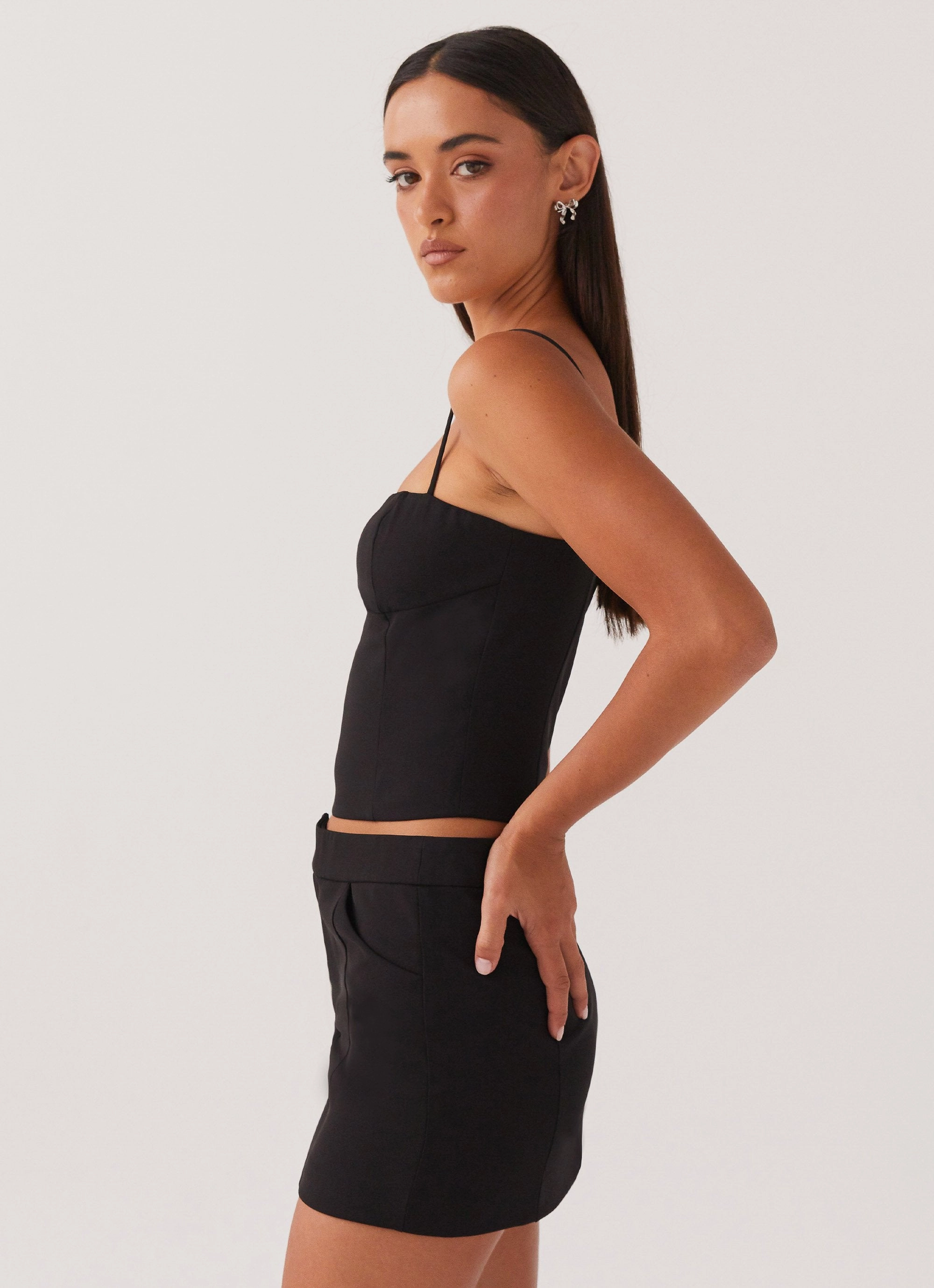 Eliana Crop Top - Black BreathableFabricTech