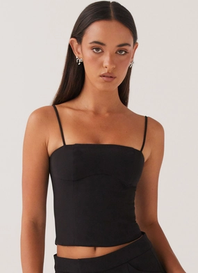 Enzyme Softened Fabric Eliana Crop Top - Black Eliana Crop Top - Black Recycled Material Blend AntiBacterial Coating