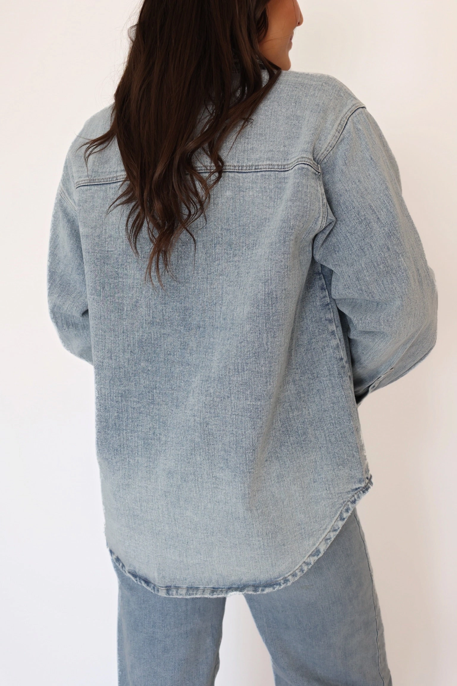 Ryle Denim Shacket Office Wear