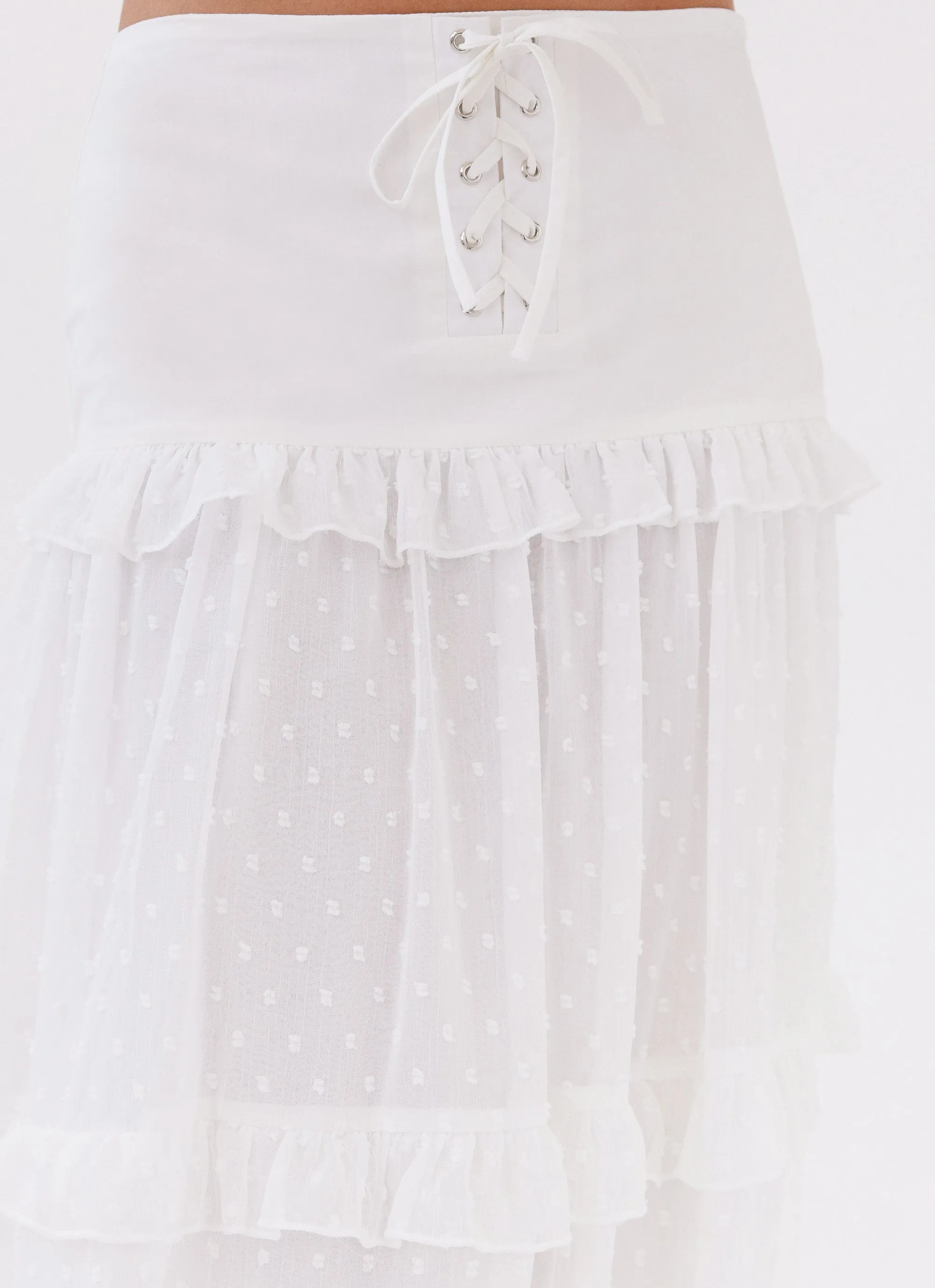 Esmeralda Maxi Skirt - White Crisp Fit