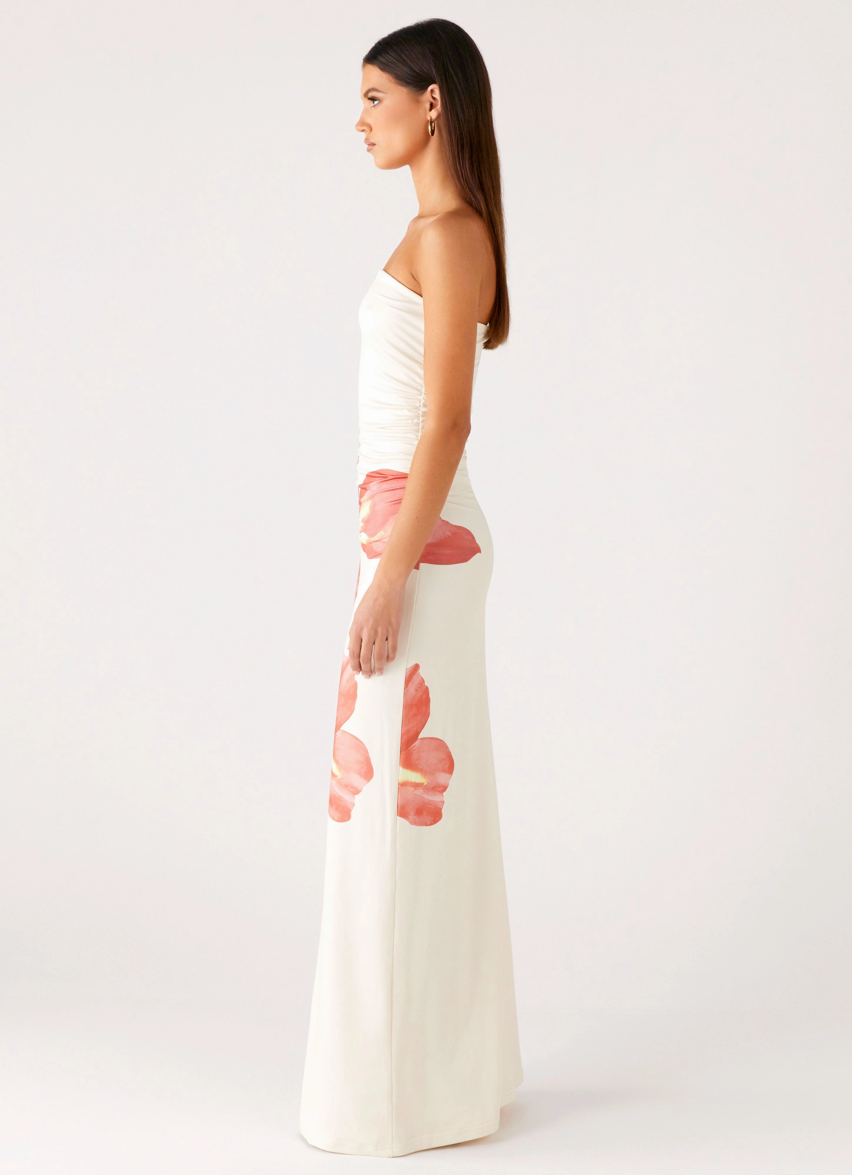 Bellanca Strapless Maxi Dress - Siena Floral Linen Vibe