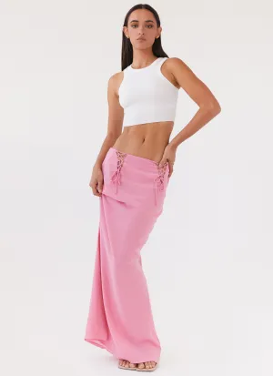 Essential Wear Chella Tie Up Skirt - Pink Lightweight Material Chella Tie Up Skirt - Pink