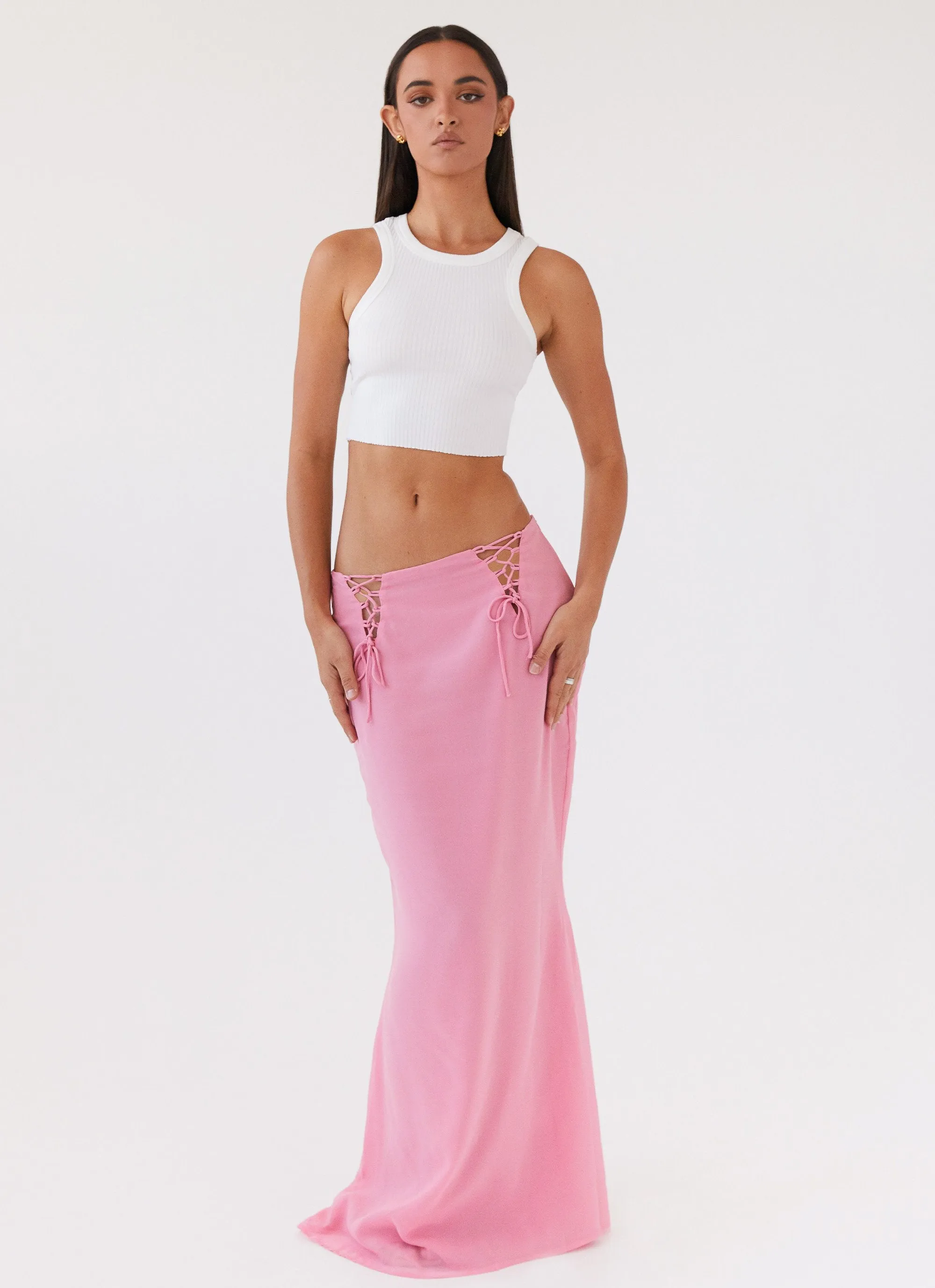 Day Ready Sleek Styling Chella Tie Up Skirt - Pink