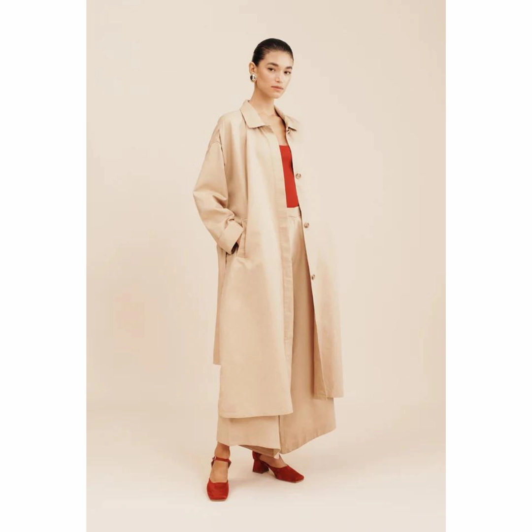 POSSE Ruth Coat, Latte Denim finish