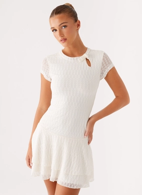 Esty Mini Dress - Ivory Breathable Style Esty Mini Dress - Ivory All Wear