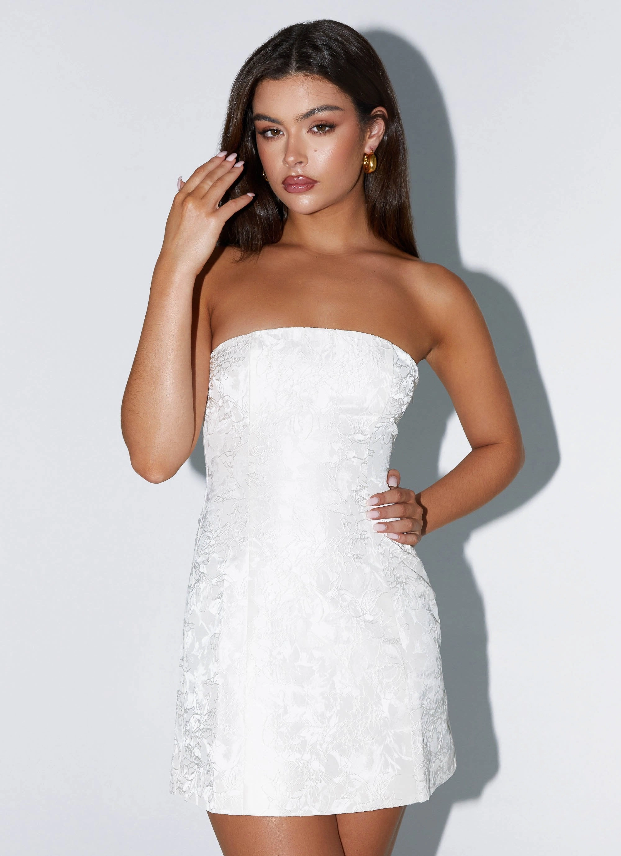 Visual Balance Eternity Strapless Mini Dress - Ivory
