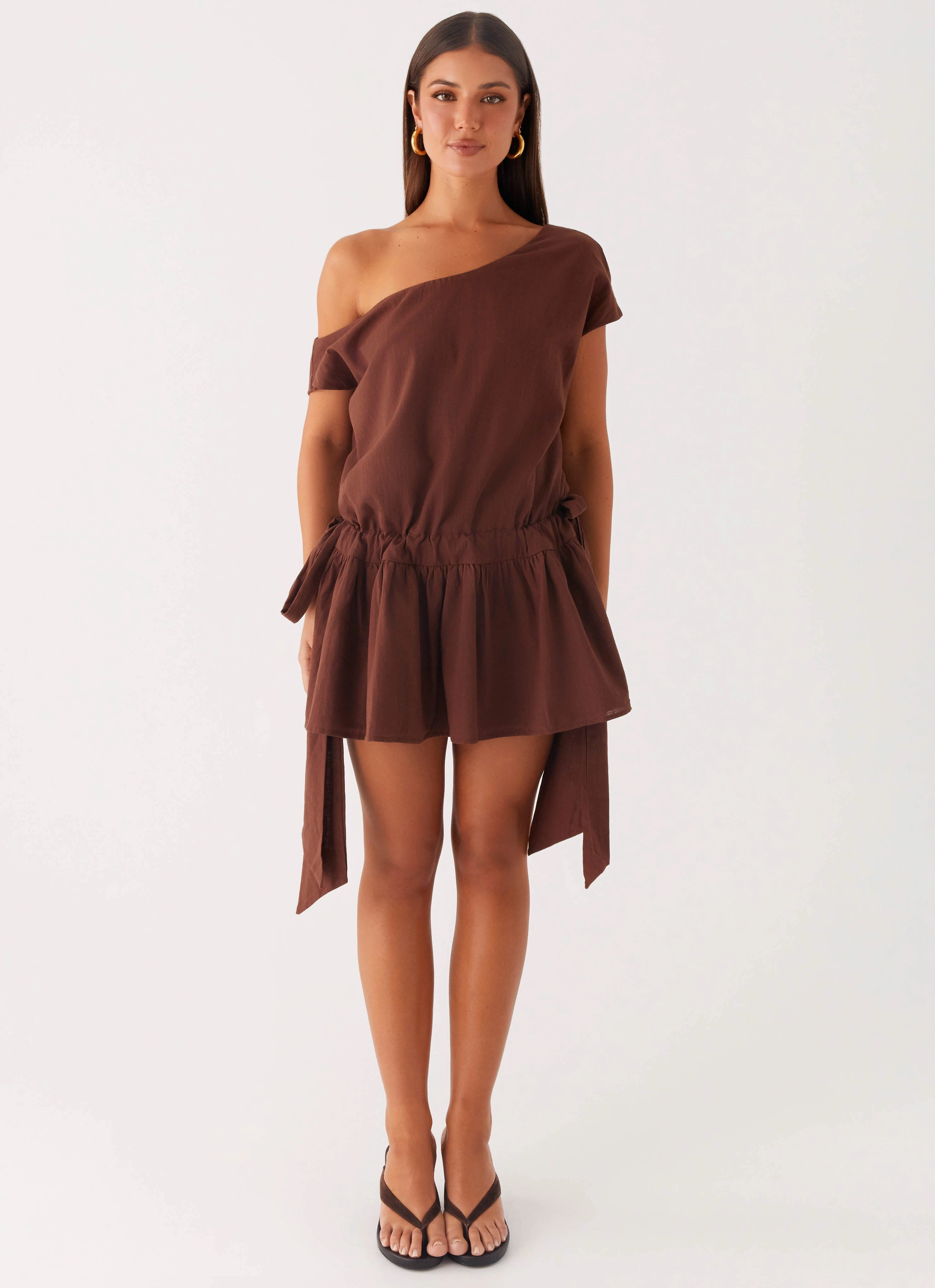 Ettie Mini Dress - Chocolate Easy Drape