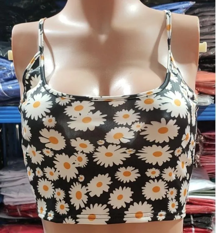 Europe Women Camo Prints Printed Bra Spaghetti Strap Camisole