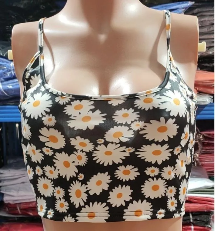 Europe Women Camo Prints Printed Bra Spaghetti Strap Camisole