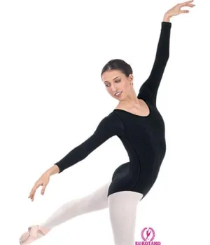 Eurotard Plus Size Long Sleeve Cotton Leotard