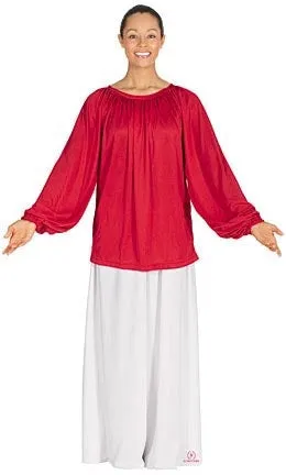 Eurotard Plus Size Unisex Long Sleeve Peasant Style Top