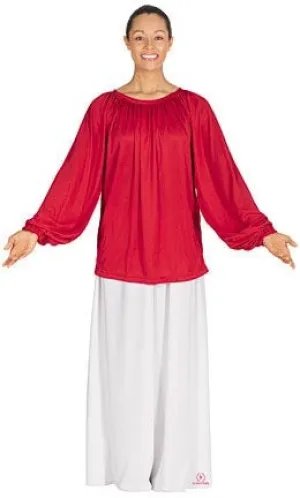 Eurotard Plus Size Unisex Long Sleeve Peasant Style Top