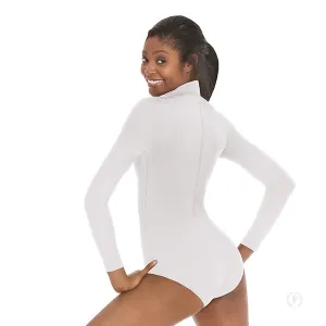 Eurotard Women's Plus Size Mock Neck Zipper Leotard